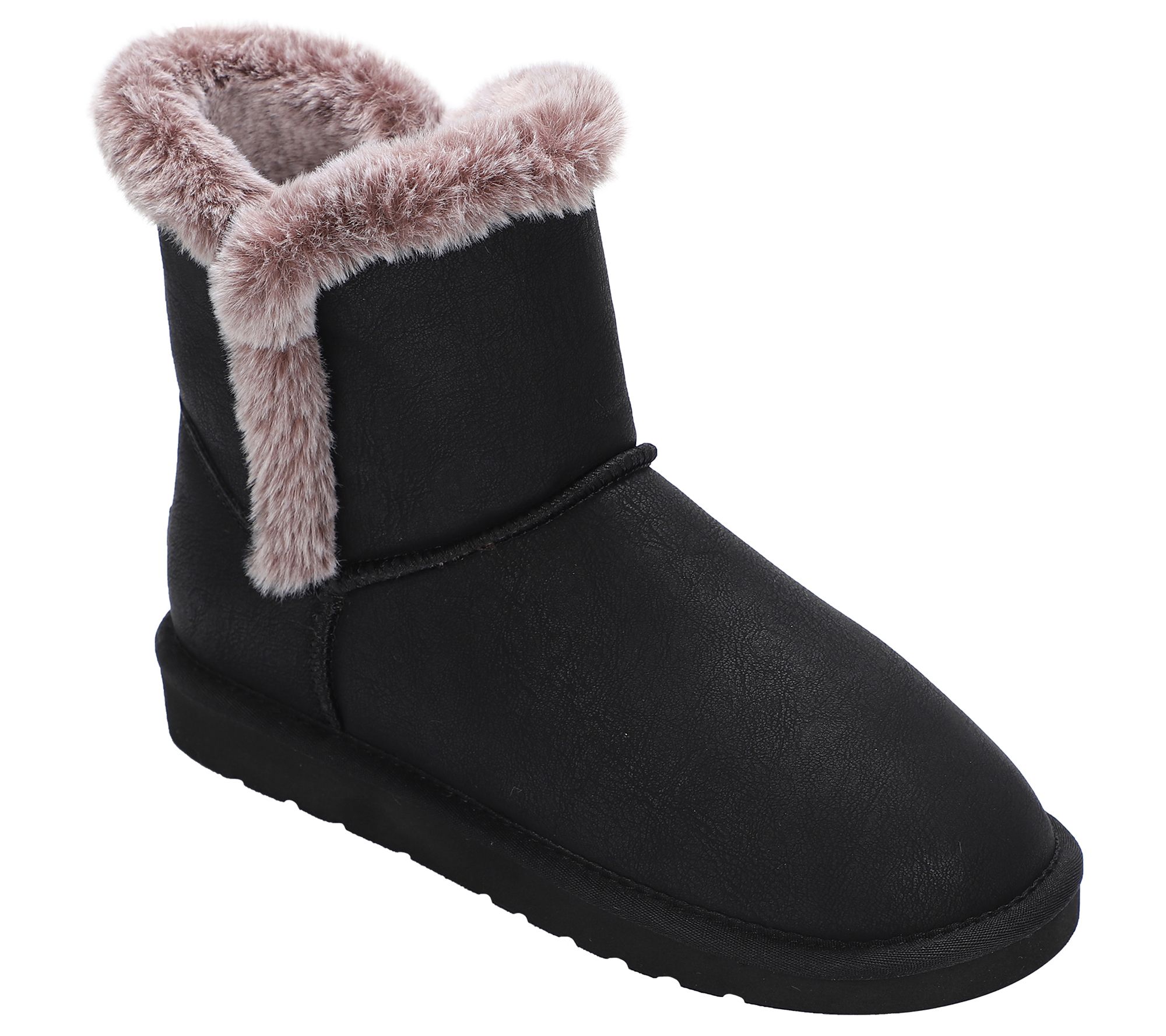 Pull on hot sale fur boots