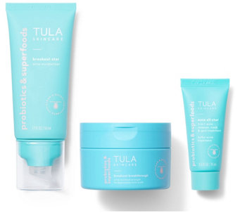 TULA Acne All-Stars Moisturizer, Toner Pads + 3in1 Treatment - A589118