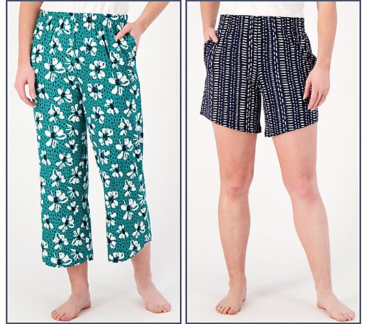 AnyBody Tall Lush Jersey Set of 2 Pajama Bottoms