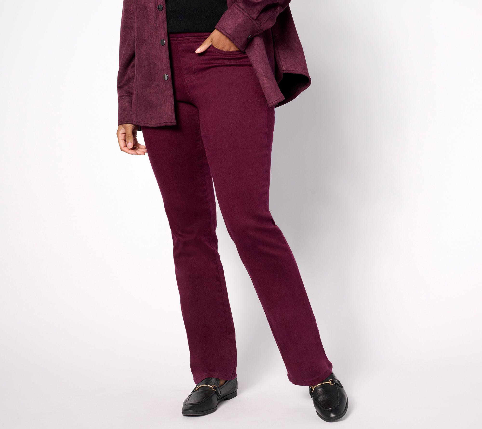 Belle by Kim Gravel TripleLuxe Twill Tall Boot-Cut Jean
