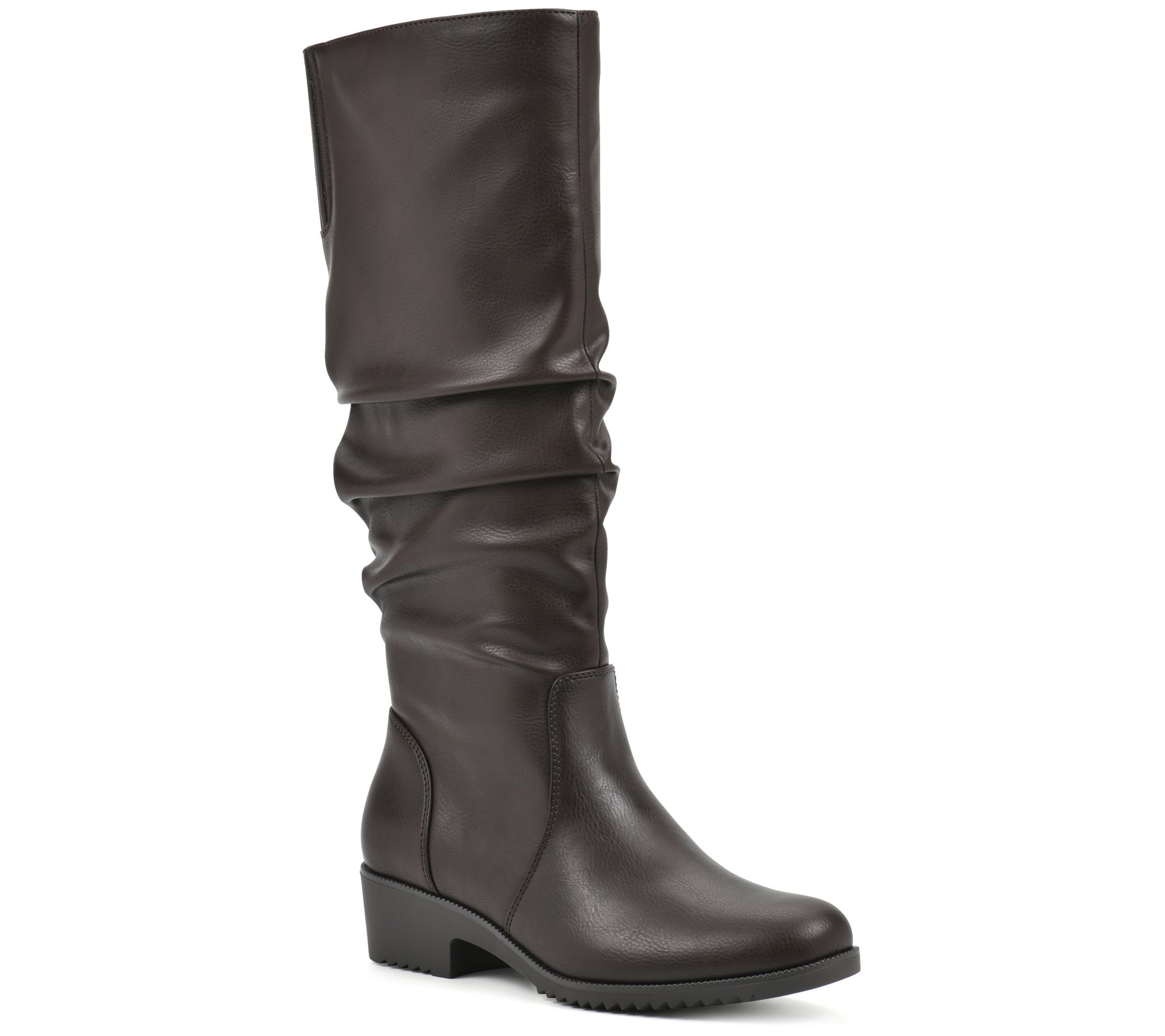 qvc tall leather boots