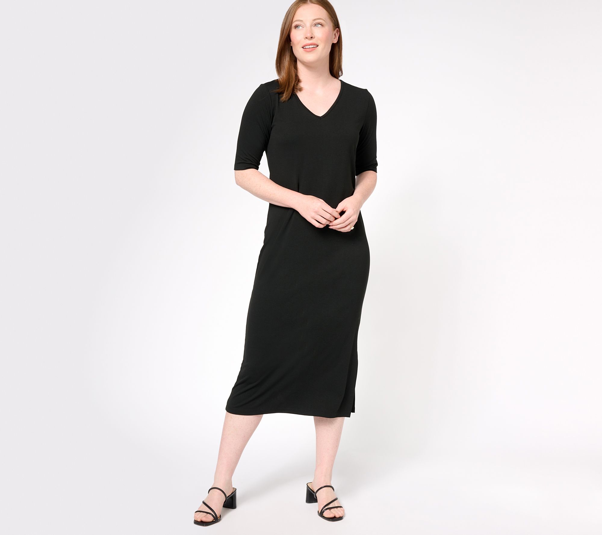 "As Is" Attitudes by Renee Regular Parisian Jersey Midi Dress
