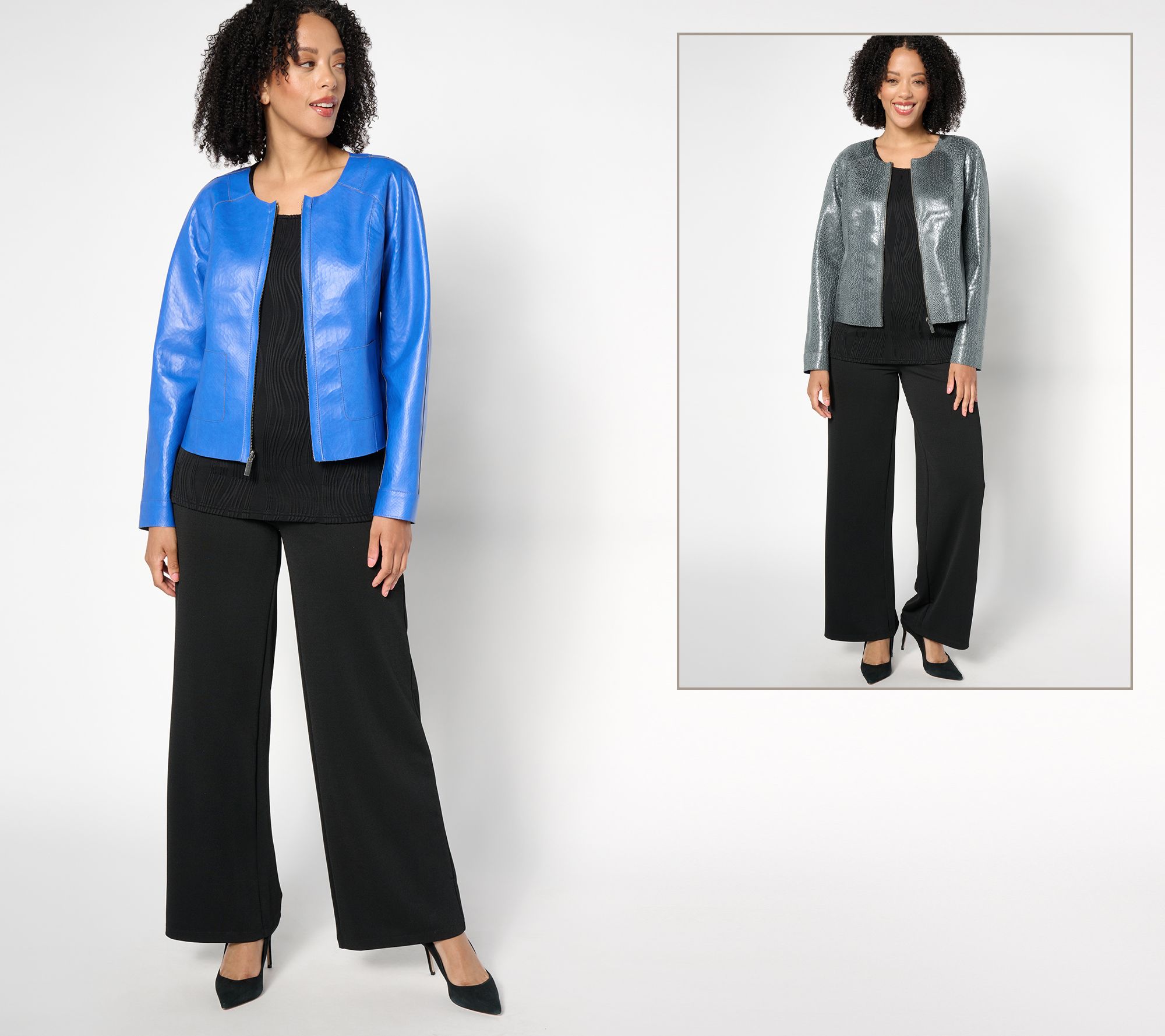 Attitudes by Renee Renee's Reversible Faux Leather Jacket Attitudes by Renee Renee's Reversible Faux Leather Jacket