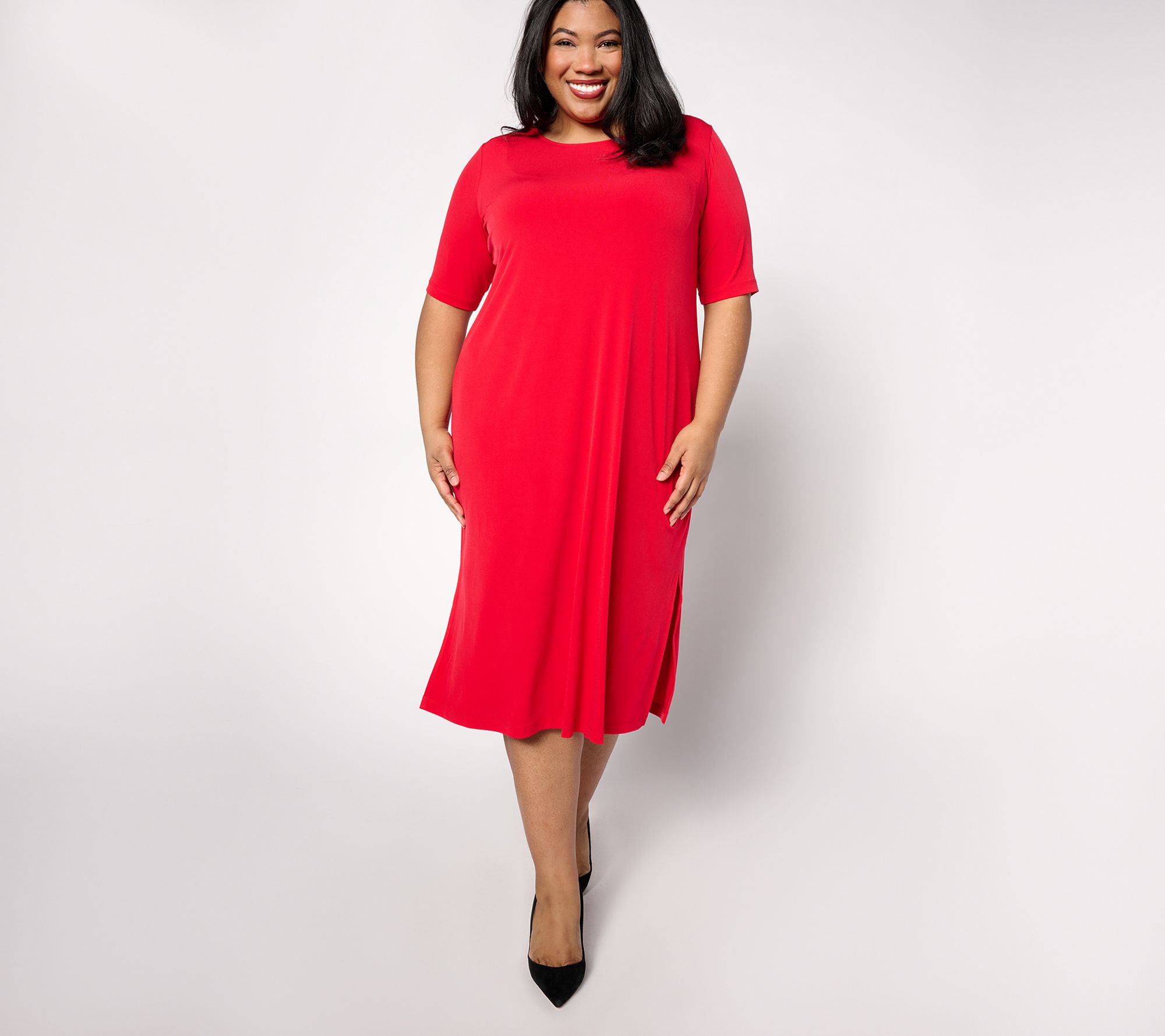 knee length dresses for ladies Basic Essentials Midi Dress
