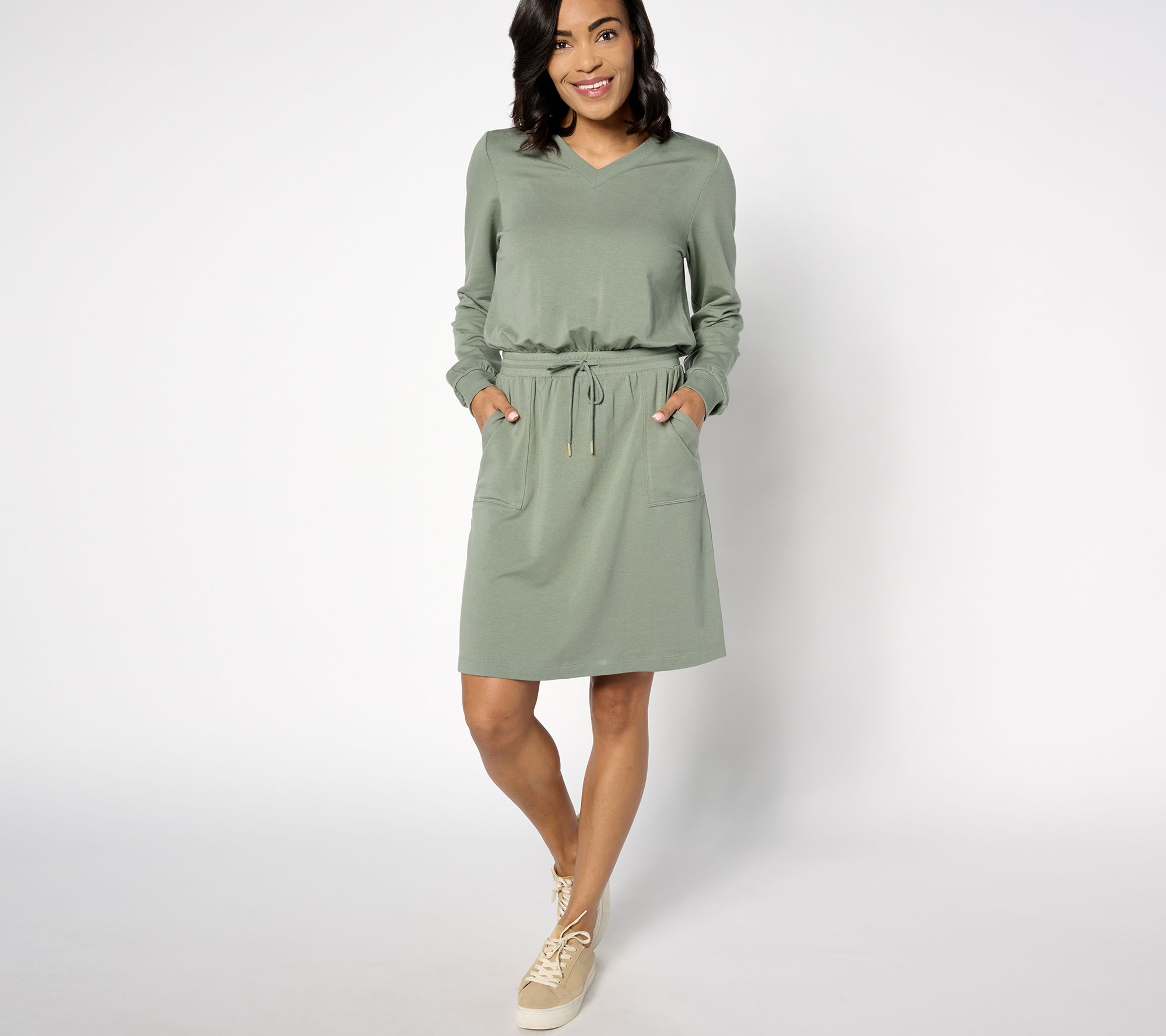 "As Is" zuda Z-Knit Petite French Terry Dress