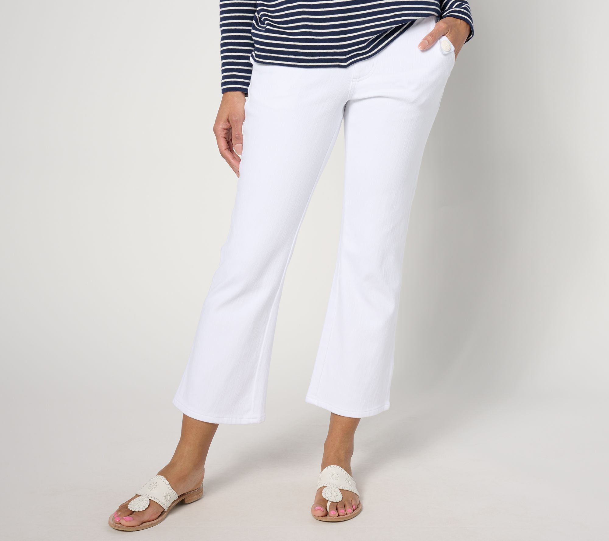 "As Is" Belle by Kim Gravel Reg Flexibelle Sailor Boot Cropped Pants