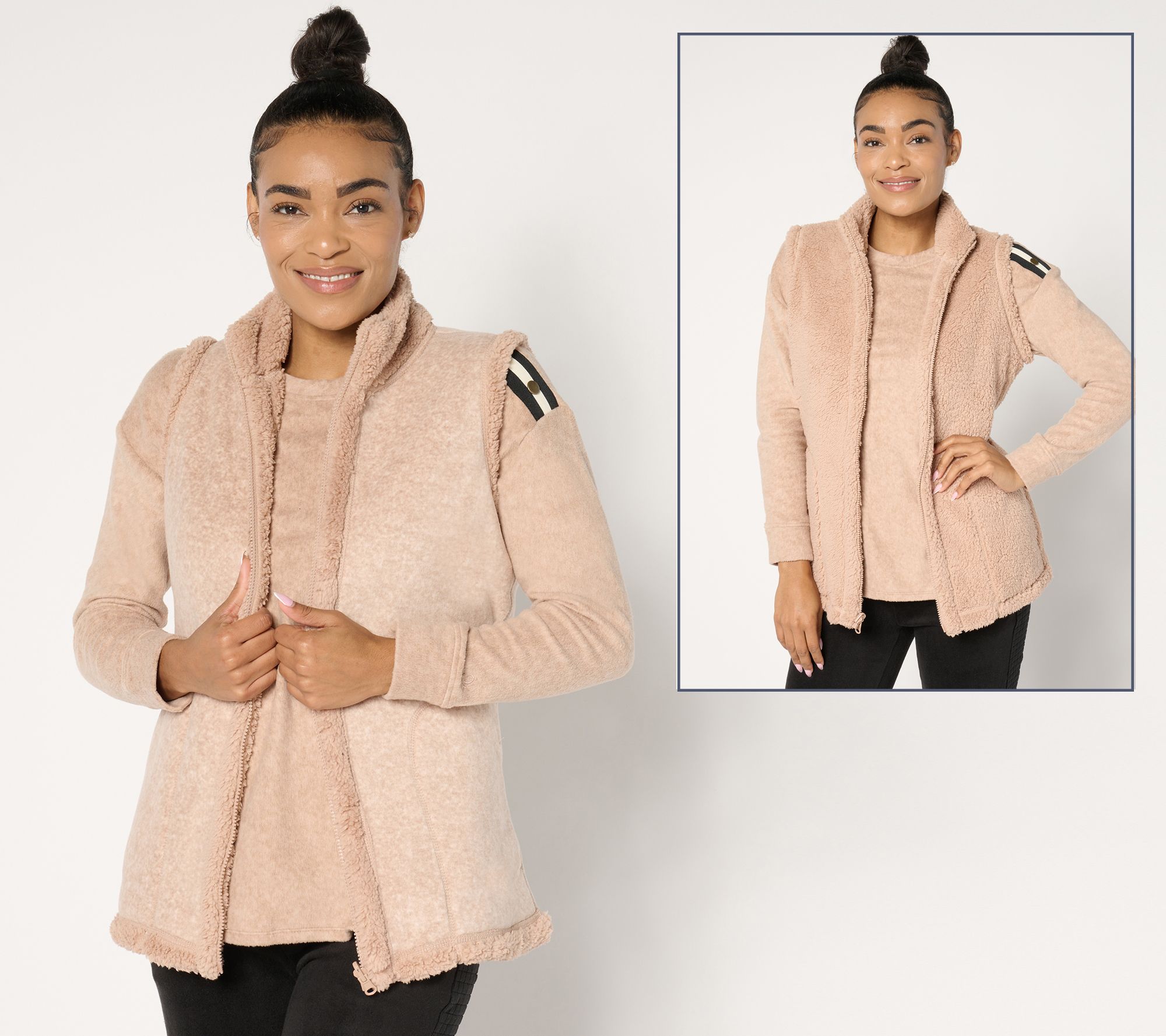 Cuddl Duds Bonded Fleece with Sherpa Reversible Vest