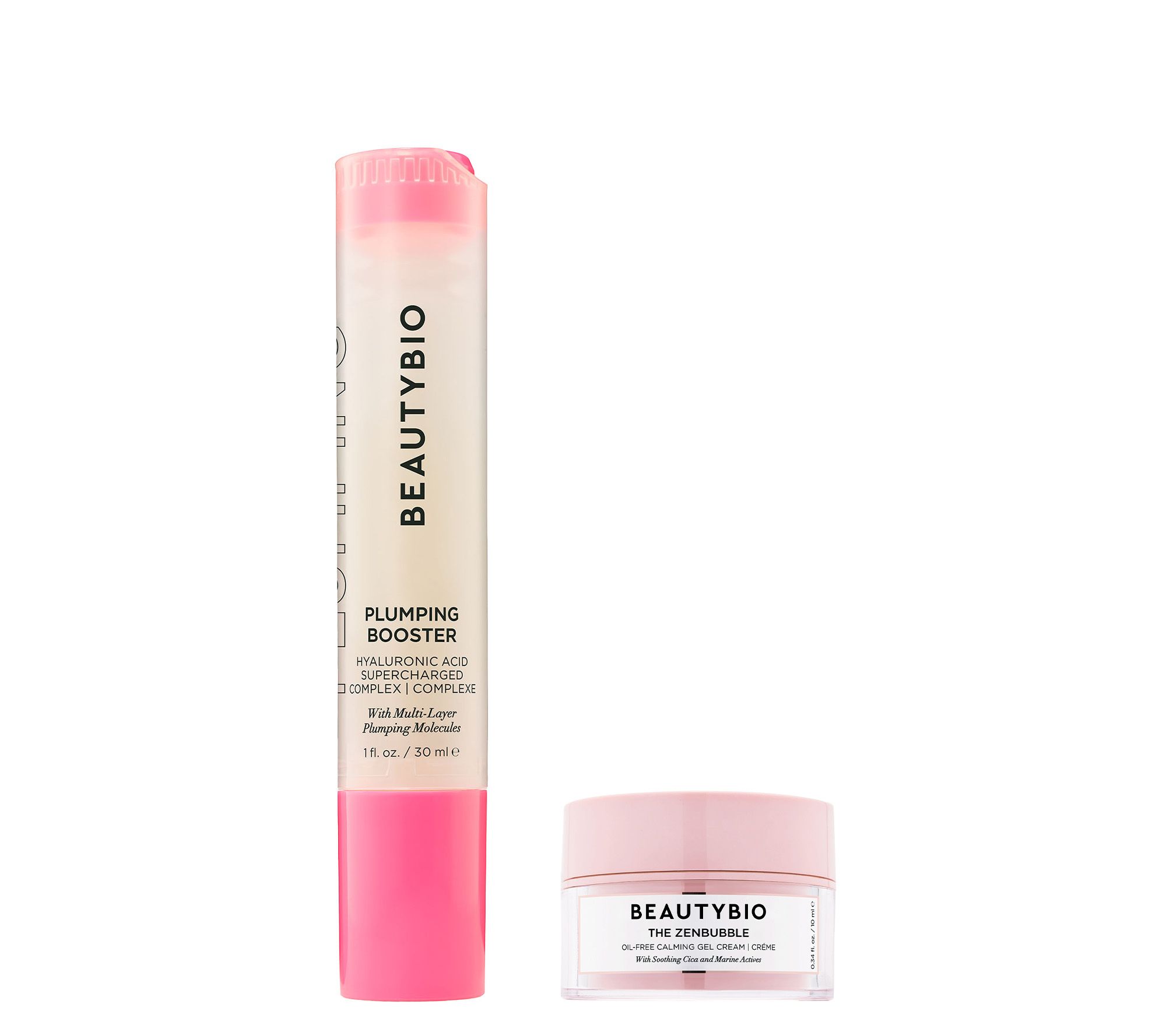 BeautyBio Plumping Booster Serum & ZenBubble Gel Cream Mini