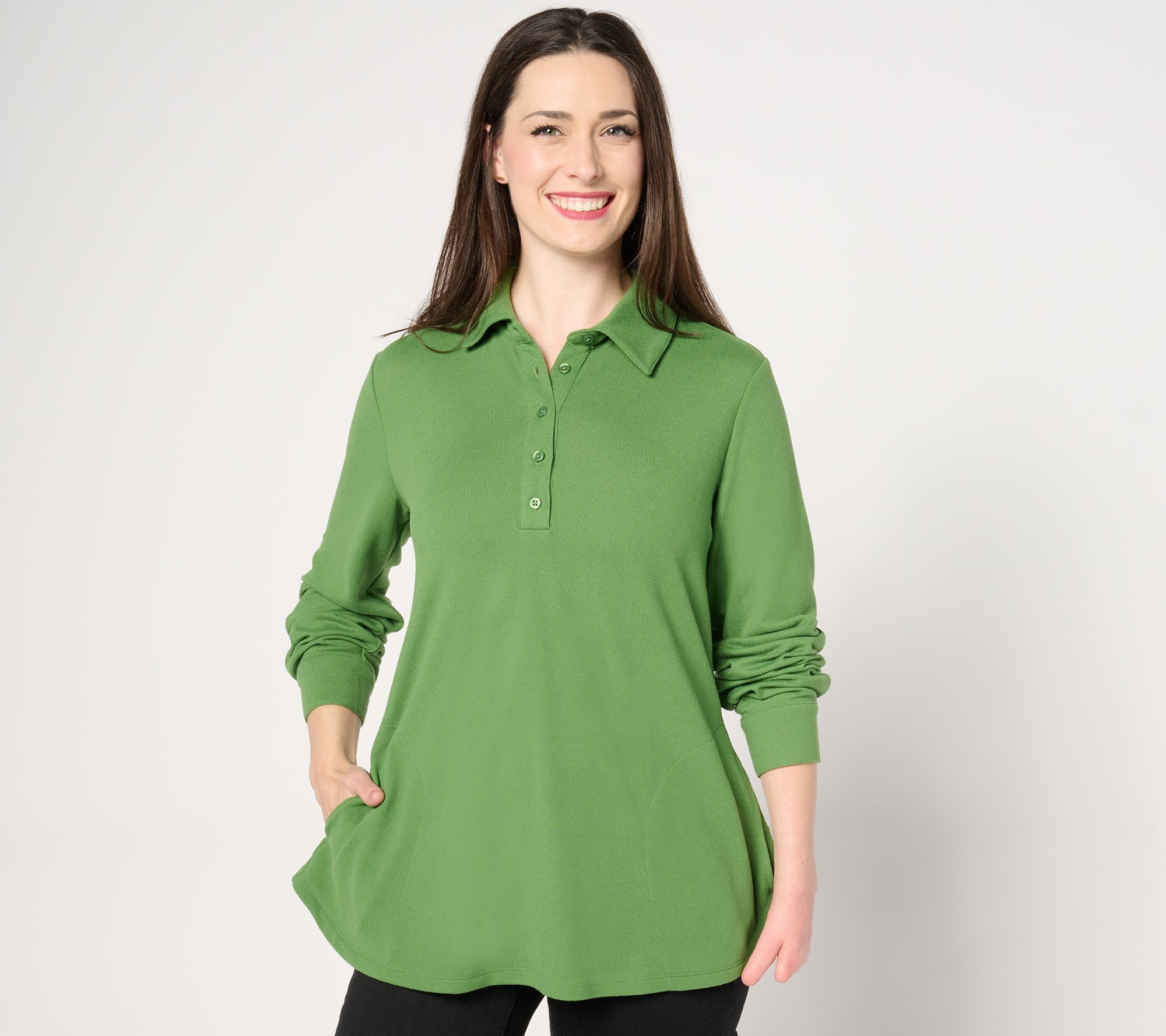 Denim & Co. Regular Heavenly Jersey Swing Top Tunic