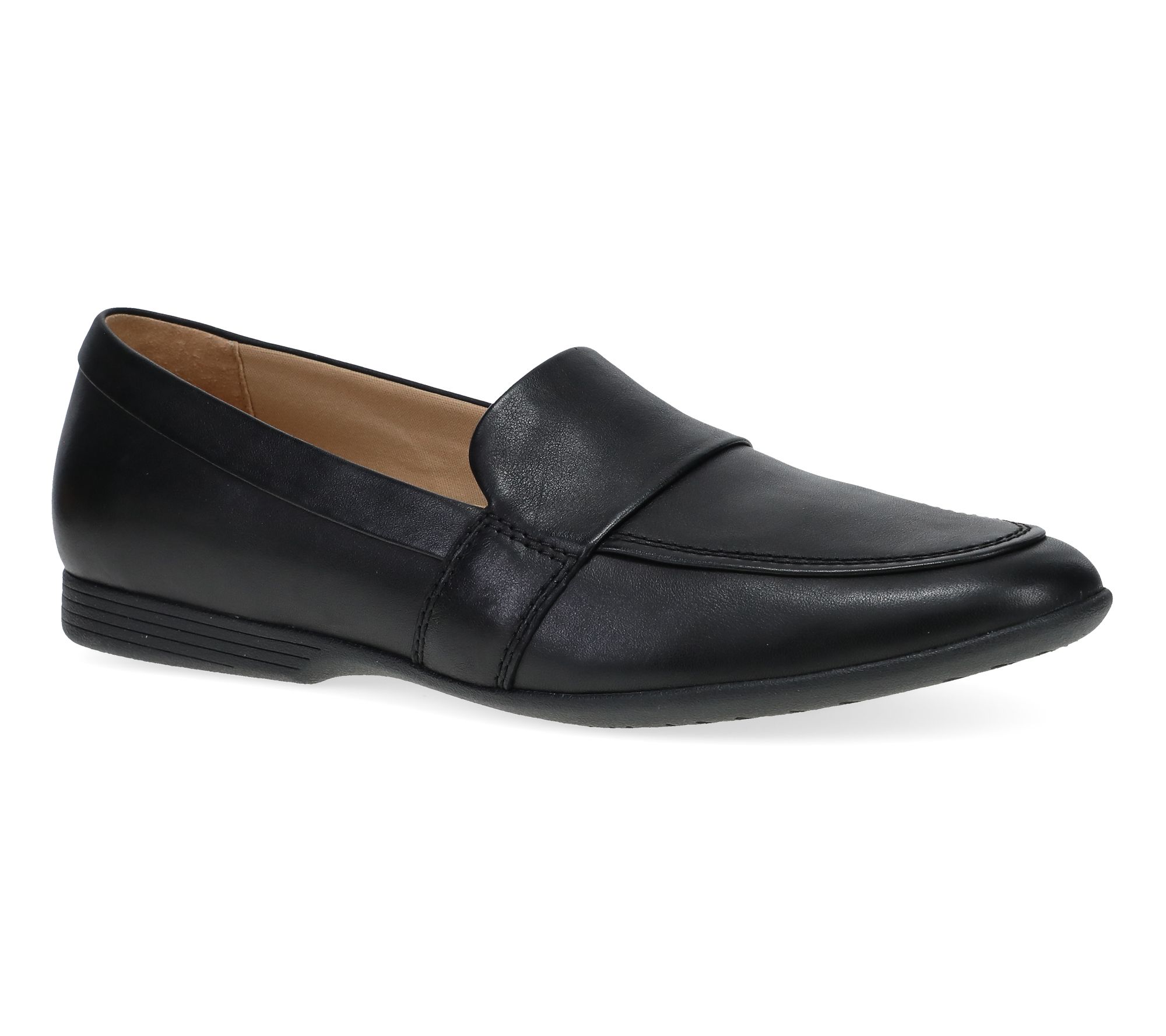 Dansko Black Nappa Leather Slip On Loafer- Linden