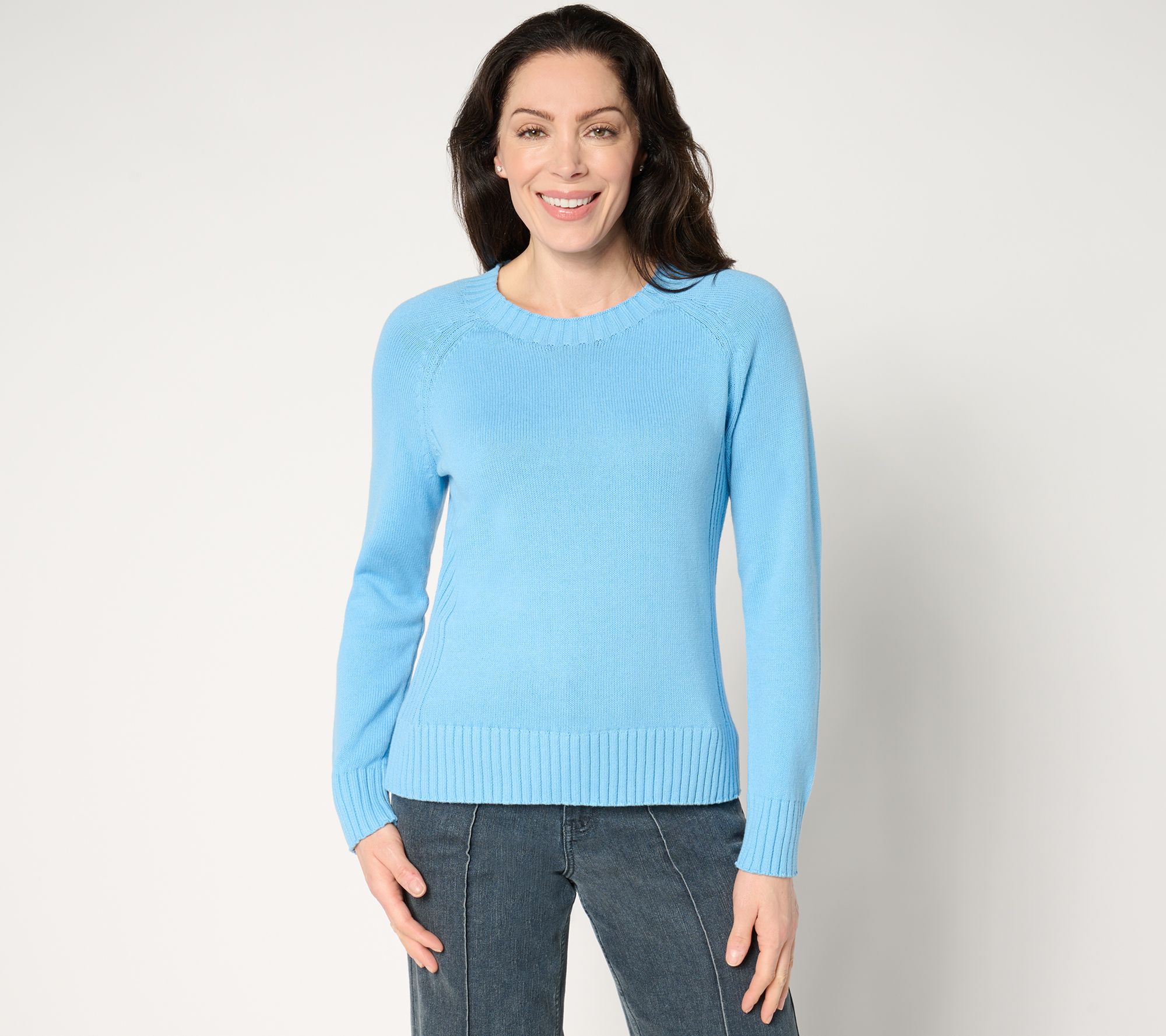 Attitudes by Renee 100% Cotton Sweater with Rib Detail