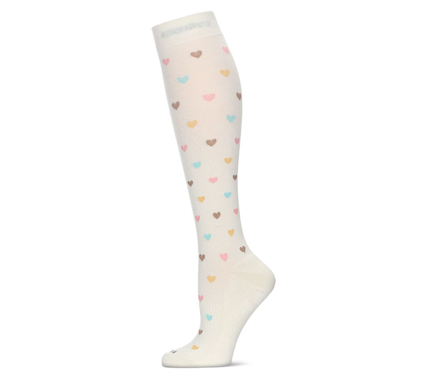 Memoi Unisex Multi-Hearts Compression Knee-HighSocks