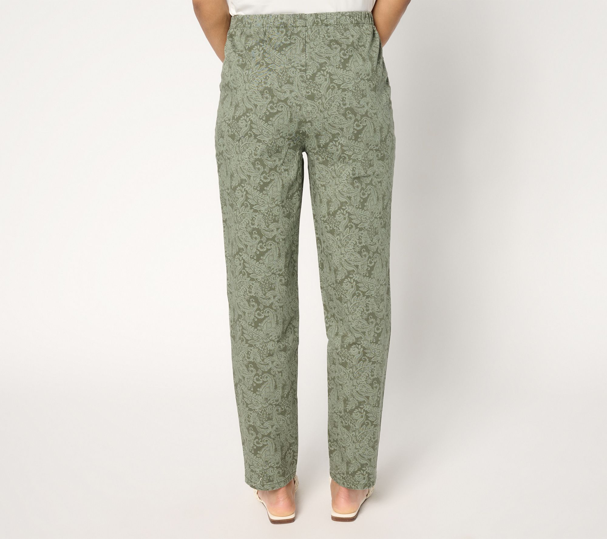 【関税&送料込】Ami Green Viscose Blend Pant Studio Park x Amy Stran Regular Lyocell Twill Belted Crop