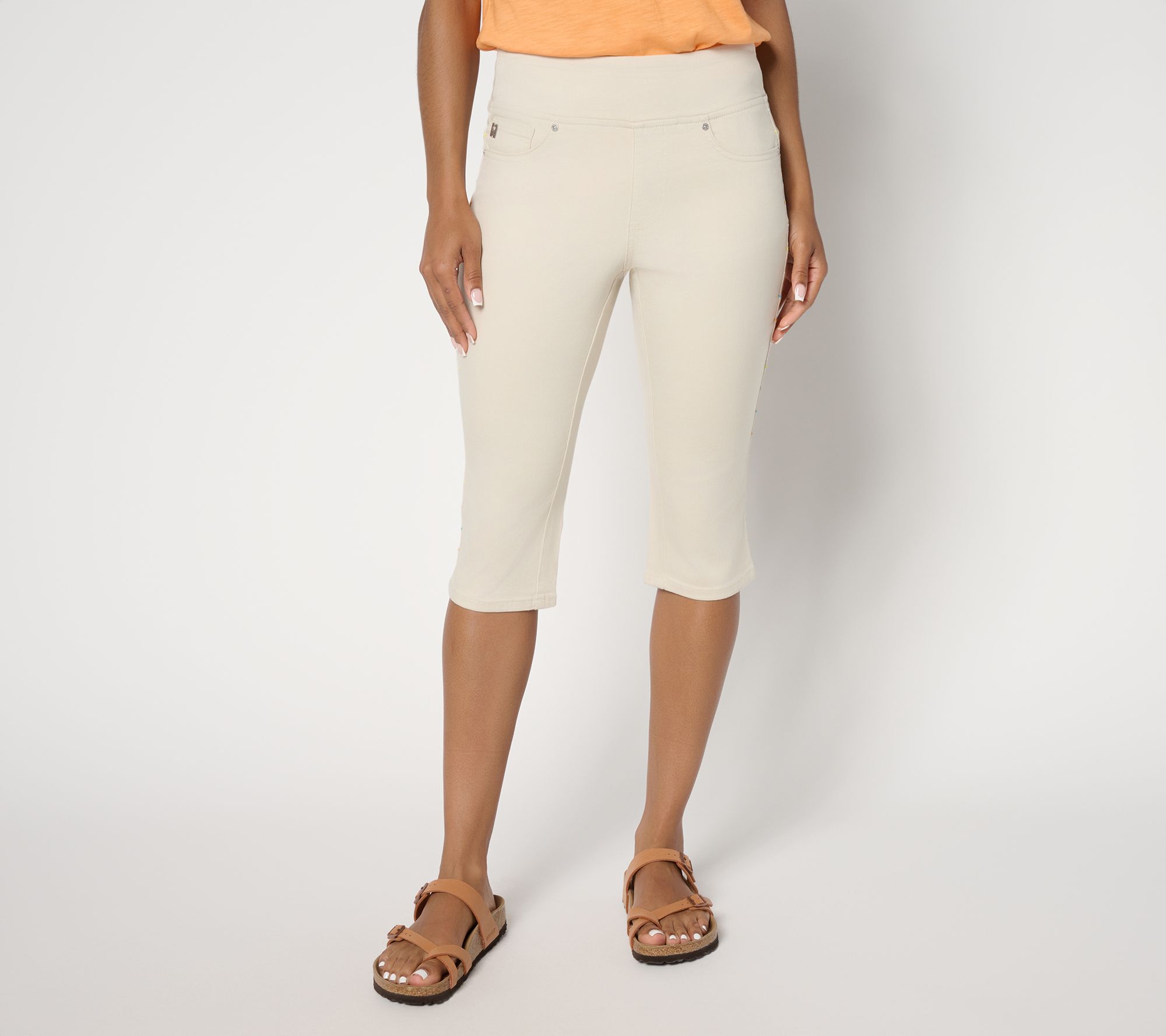 Belle by Kim Gravel Petite TripleLuxe Twill Confetti Pedal Pusher