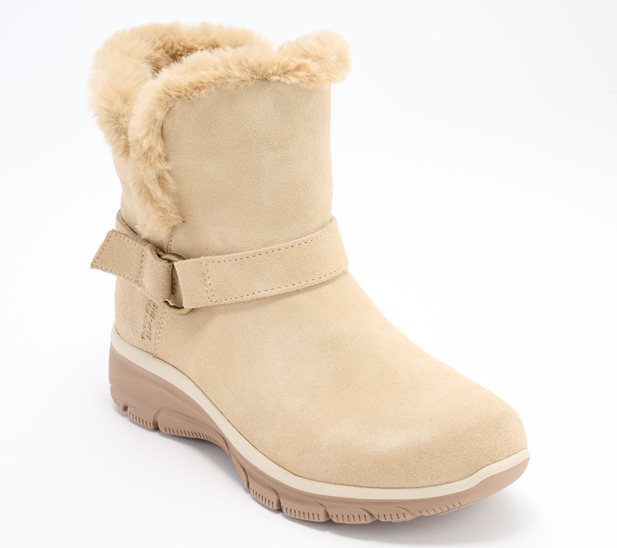 As Is Skechers Slip-ins Easy Going Water-Rep Suede Boots