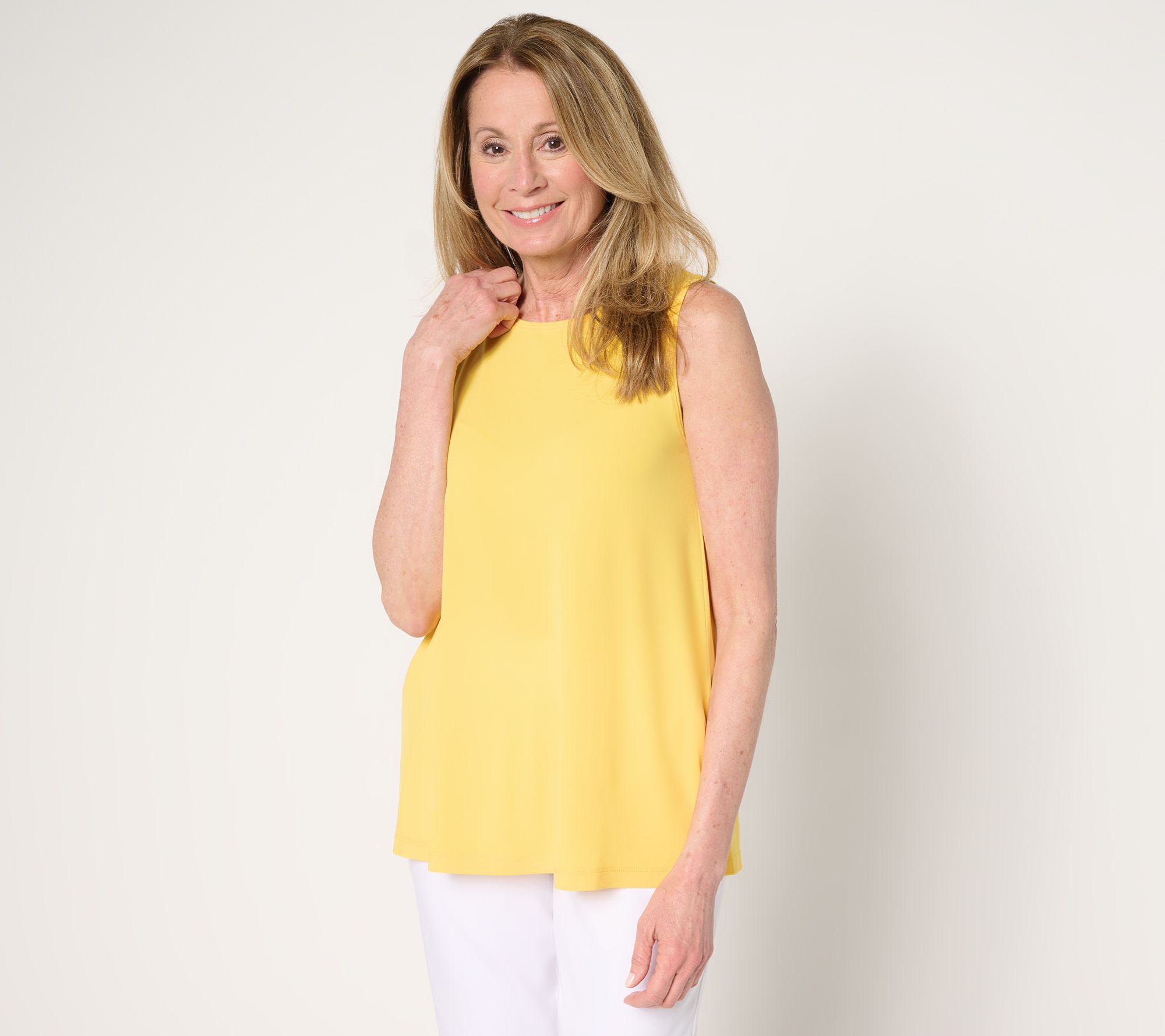Susan Graver Modern Essentials Liquid Knit Sleeveless Top