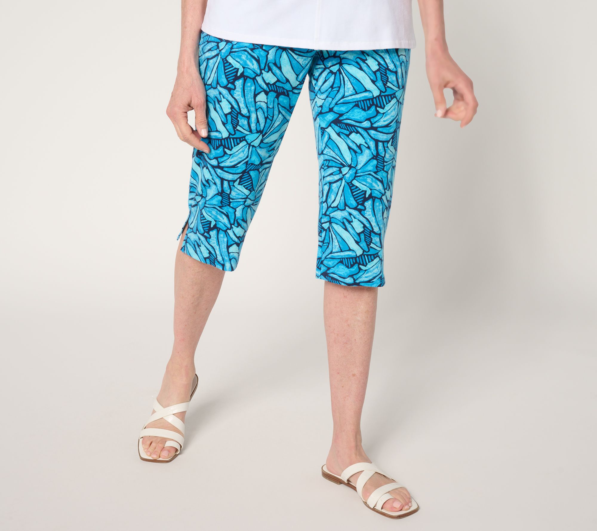 Denim & Co. Beach Jersey Regular Printed or Solid Skimmer