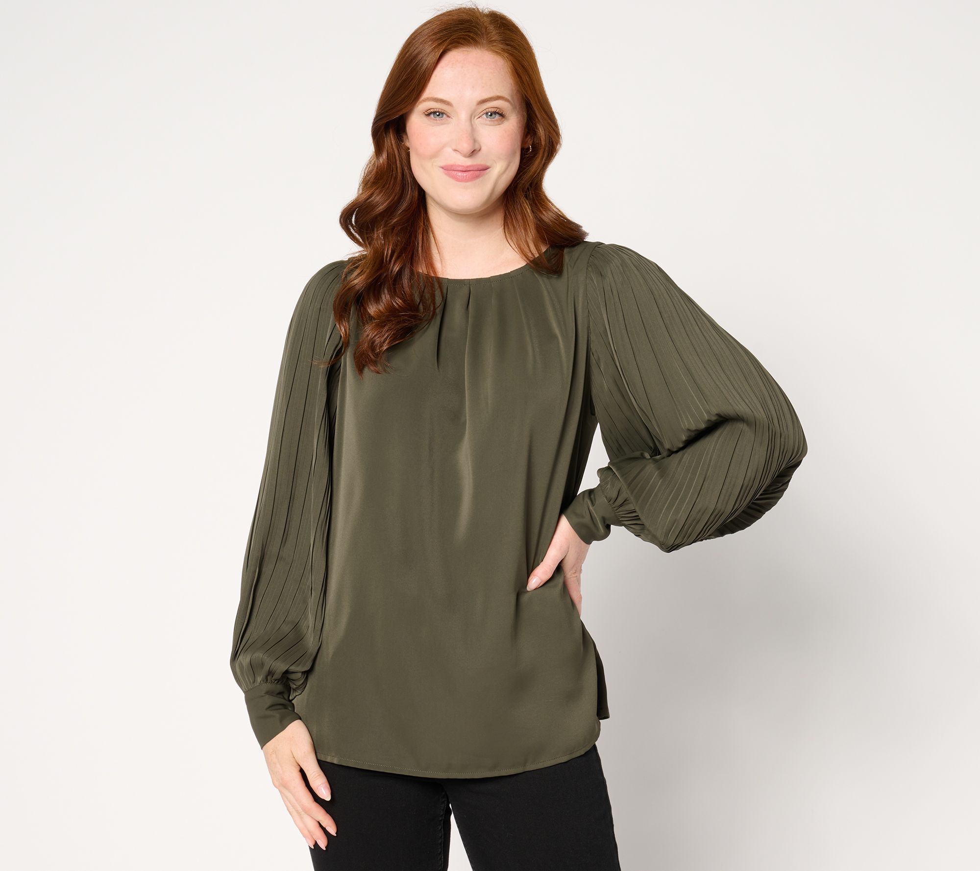 "As Is" Belle by Kim Gravel Romantica Accordian Sleeve Blouse