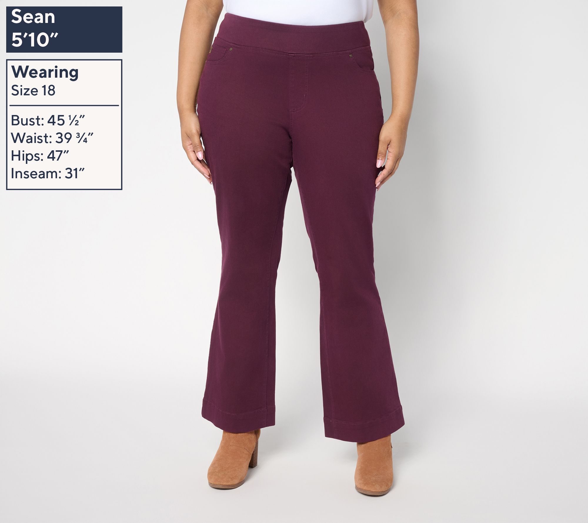 Belle by Kim Gravel Petite TripleLuxe Twill Boot Cut Jean