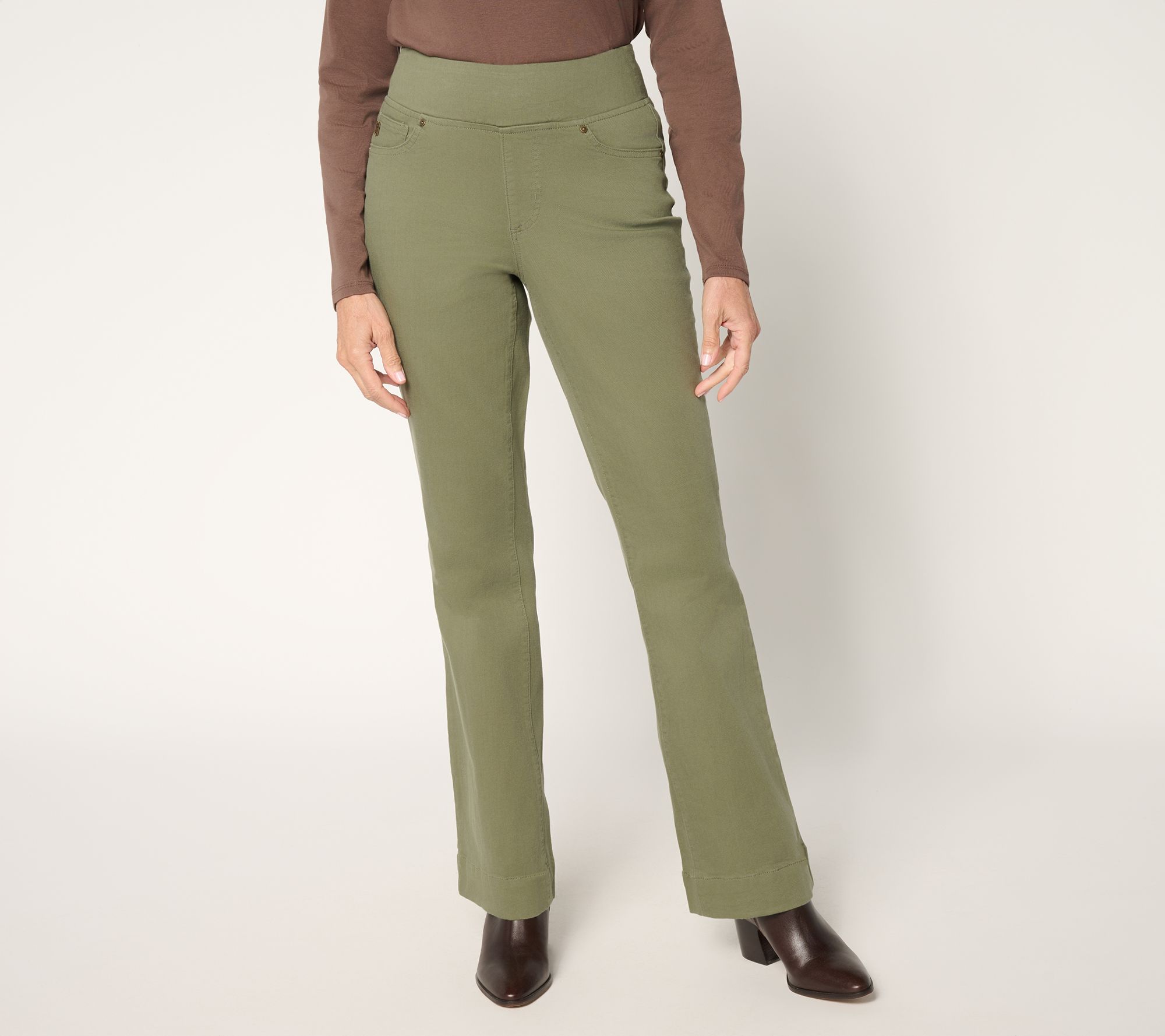 Belle by Kim Gravel Petite TripleLuxe Twill Boot Cut Jean