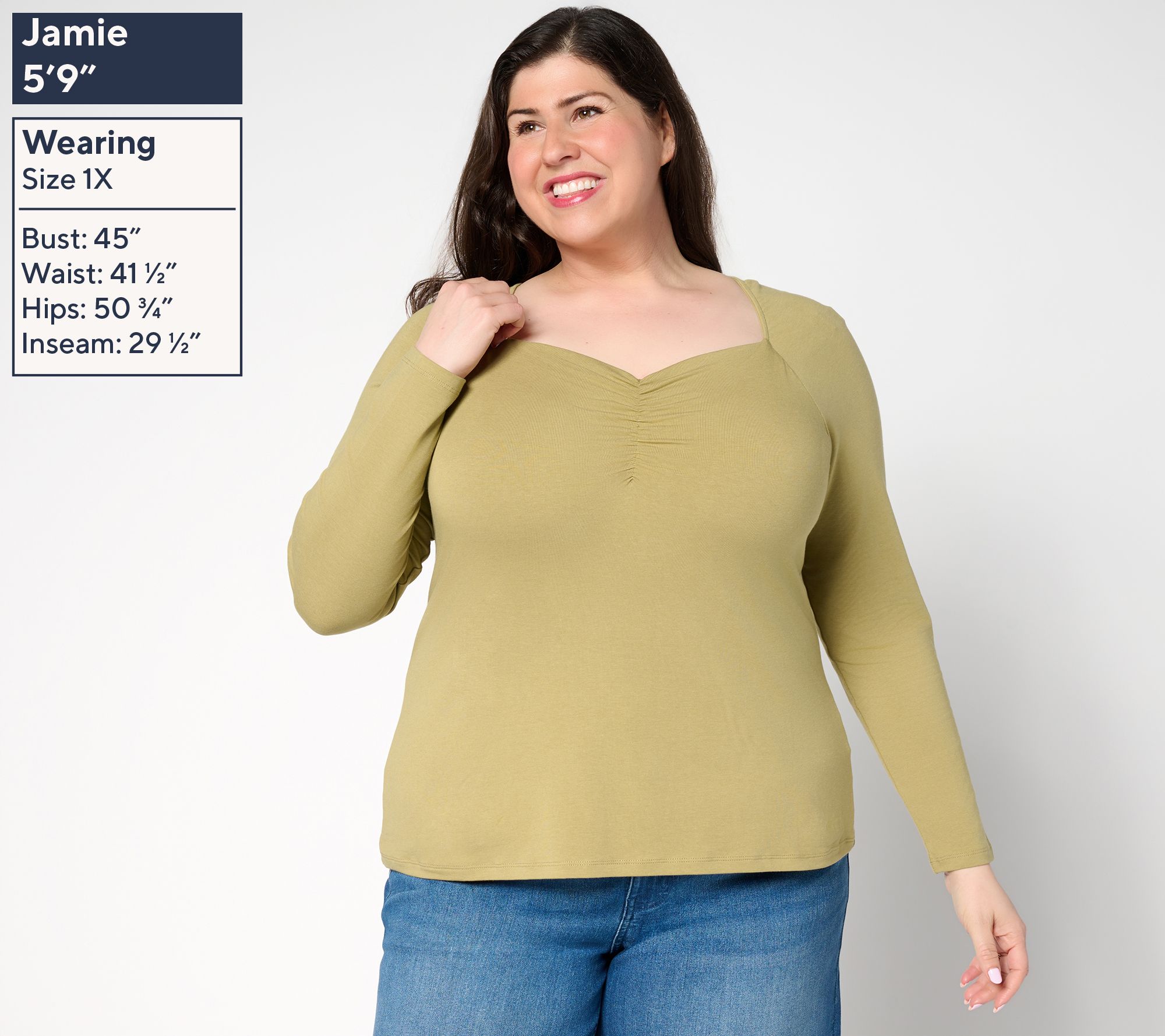 トップス aiai Me by Jennie Garth Terraza Top with Sweetheart Neckline