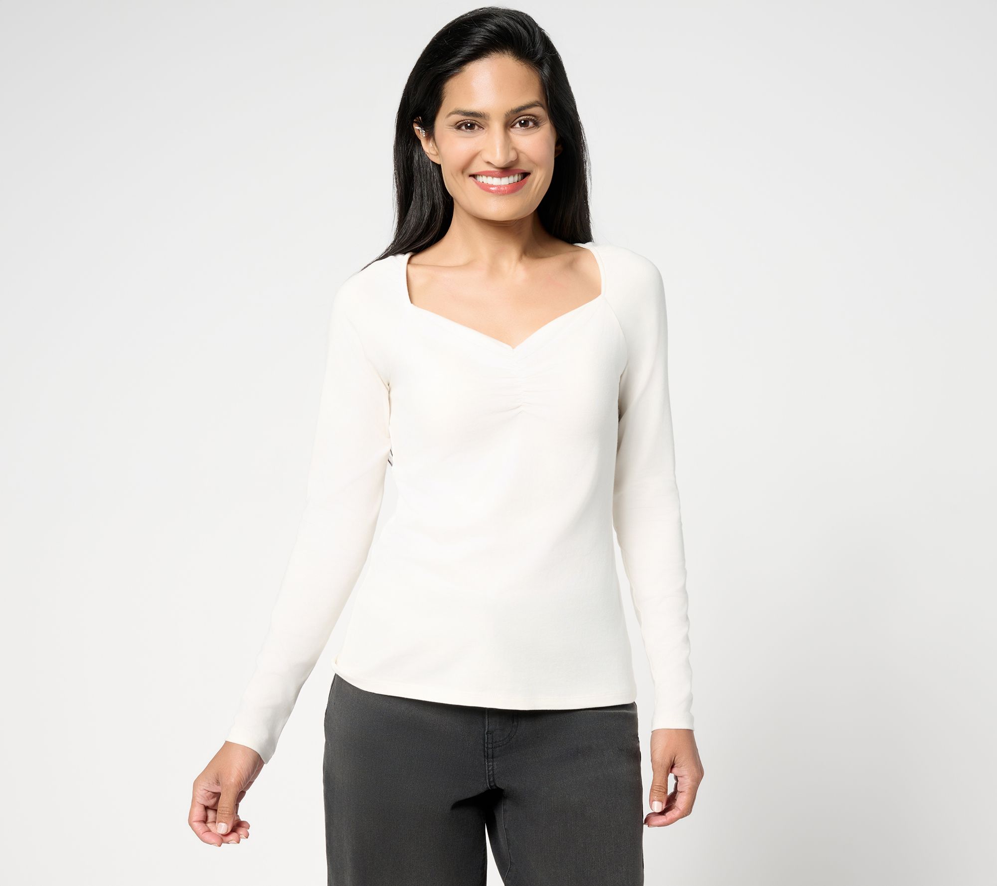 Me by Jennie Garth Terraza Top with Sweetheart Neckline