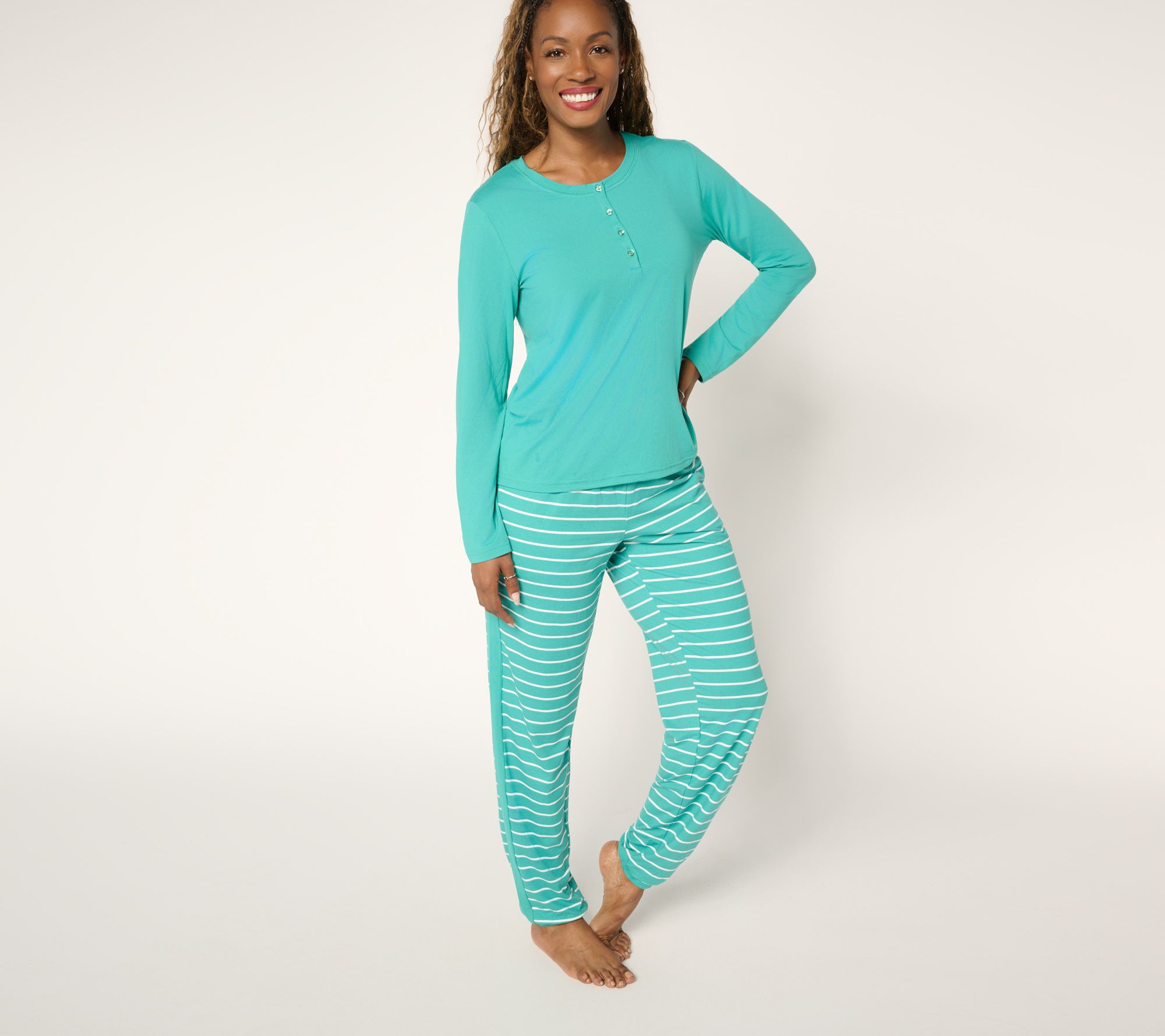 MUK LUKS Dream Cloud Henley & Jogger Pajama Set