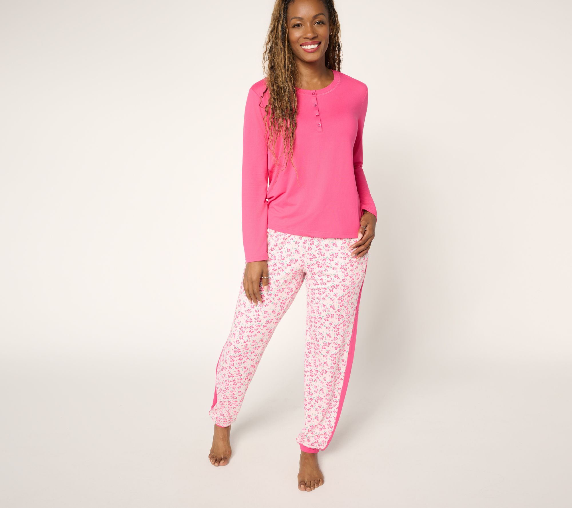 MUK LUKS Dream Cloud Henley & Jogger Pajama Set