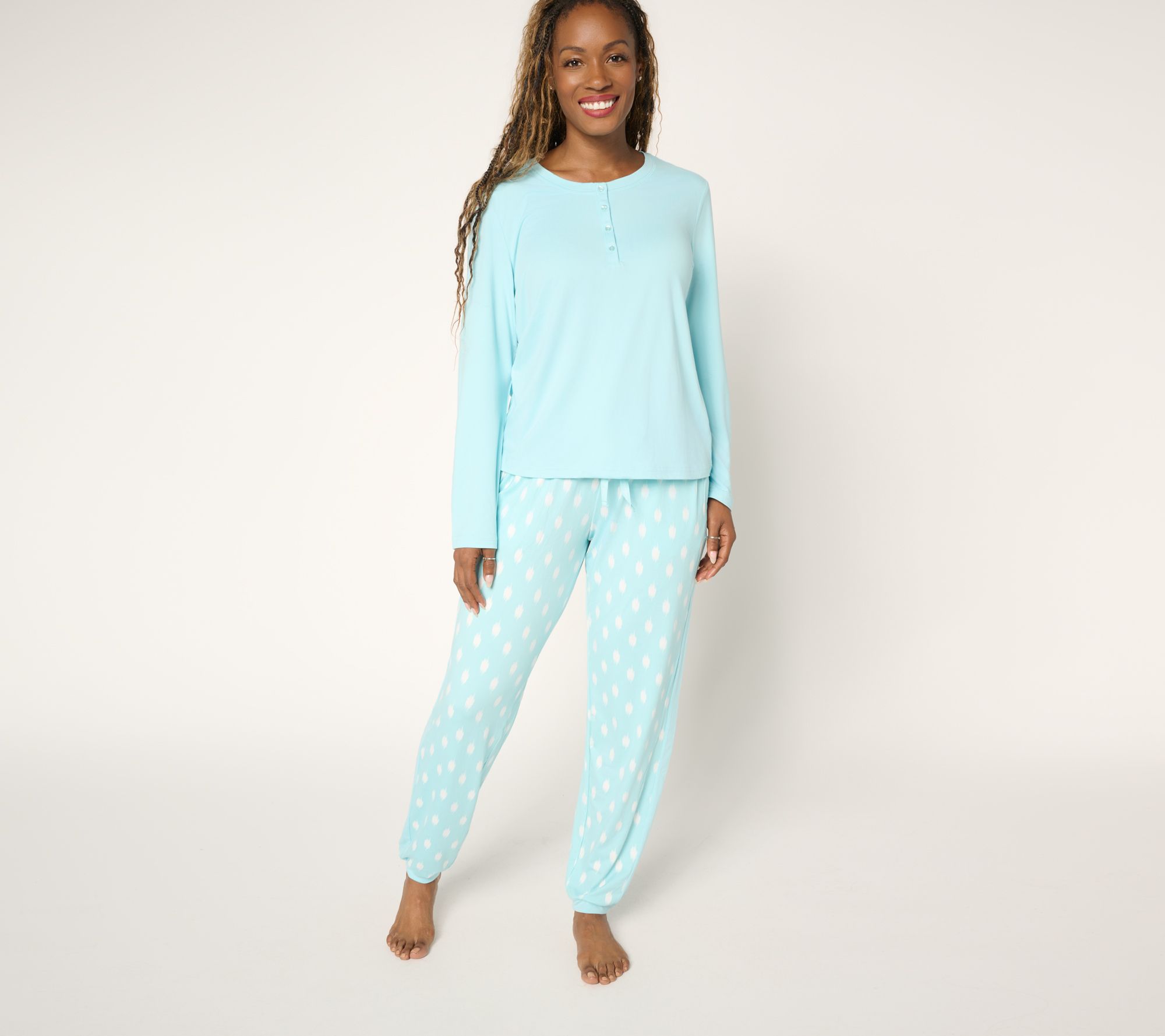 MUK LUKS Dream Cloud Henley & Jogger Pajama Set
