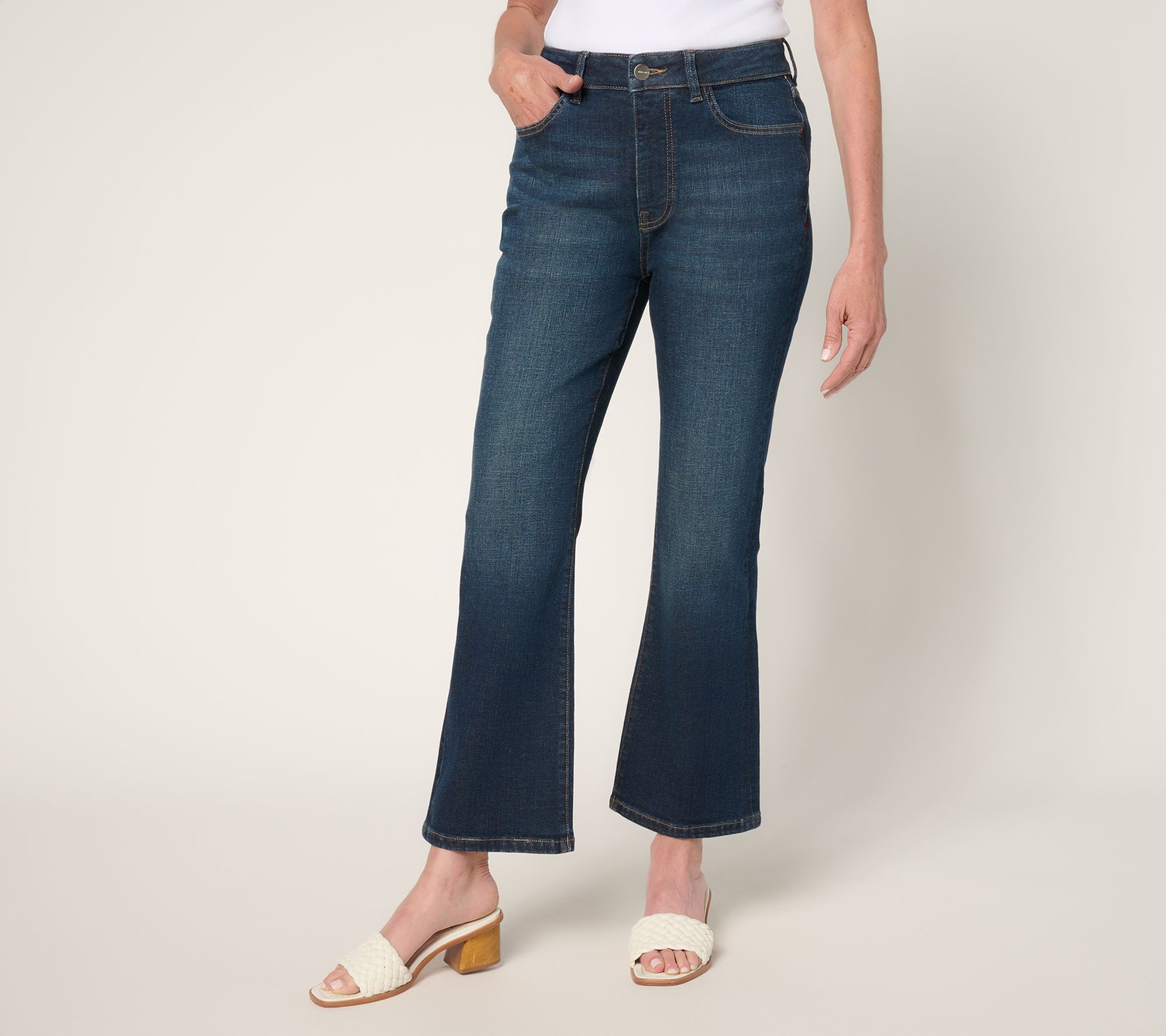 Warp & Weft Jet-Set PHL Slim Flare Ankle Jeans