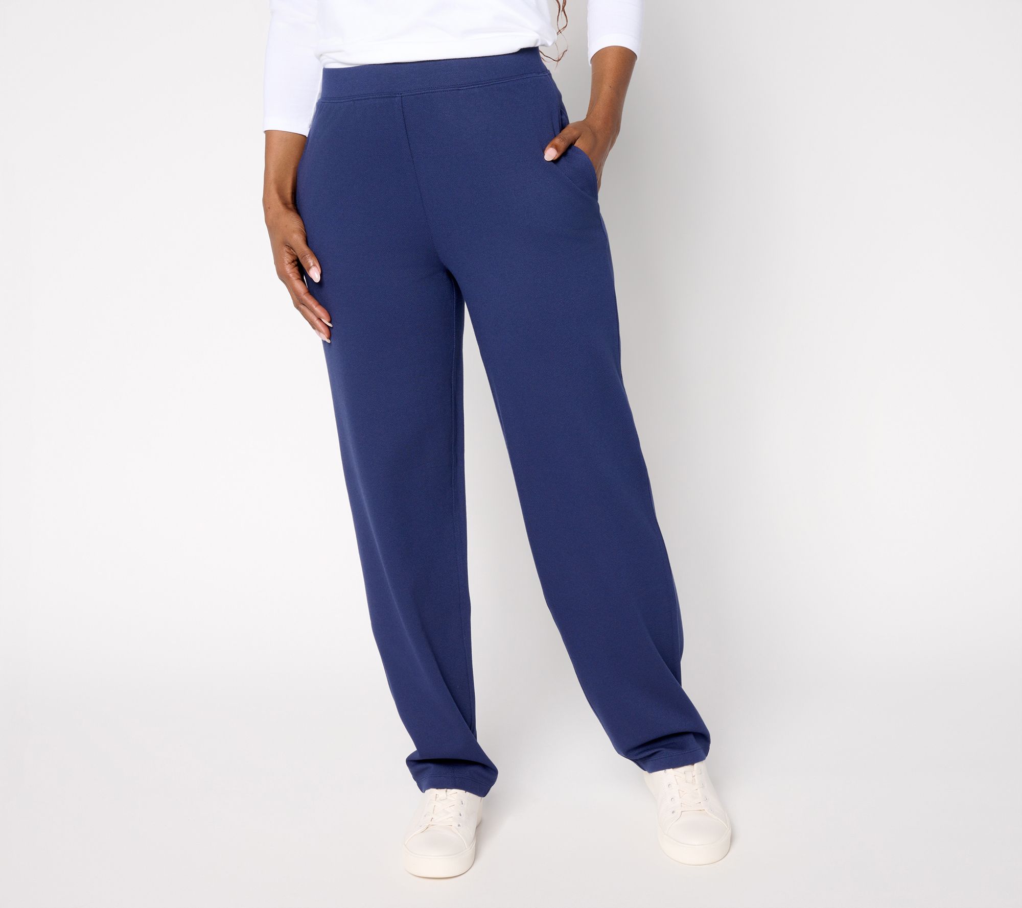 Denim & Co. Tall Knit Twill Straight Leg Pull-On Pant