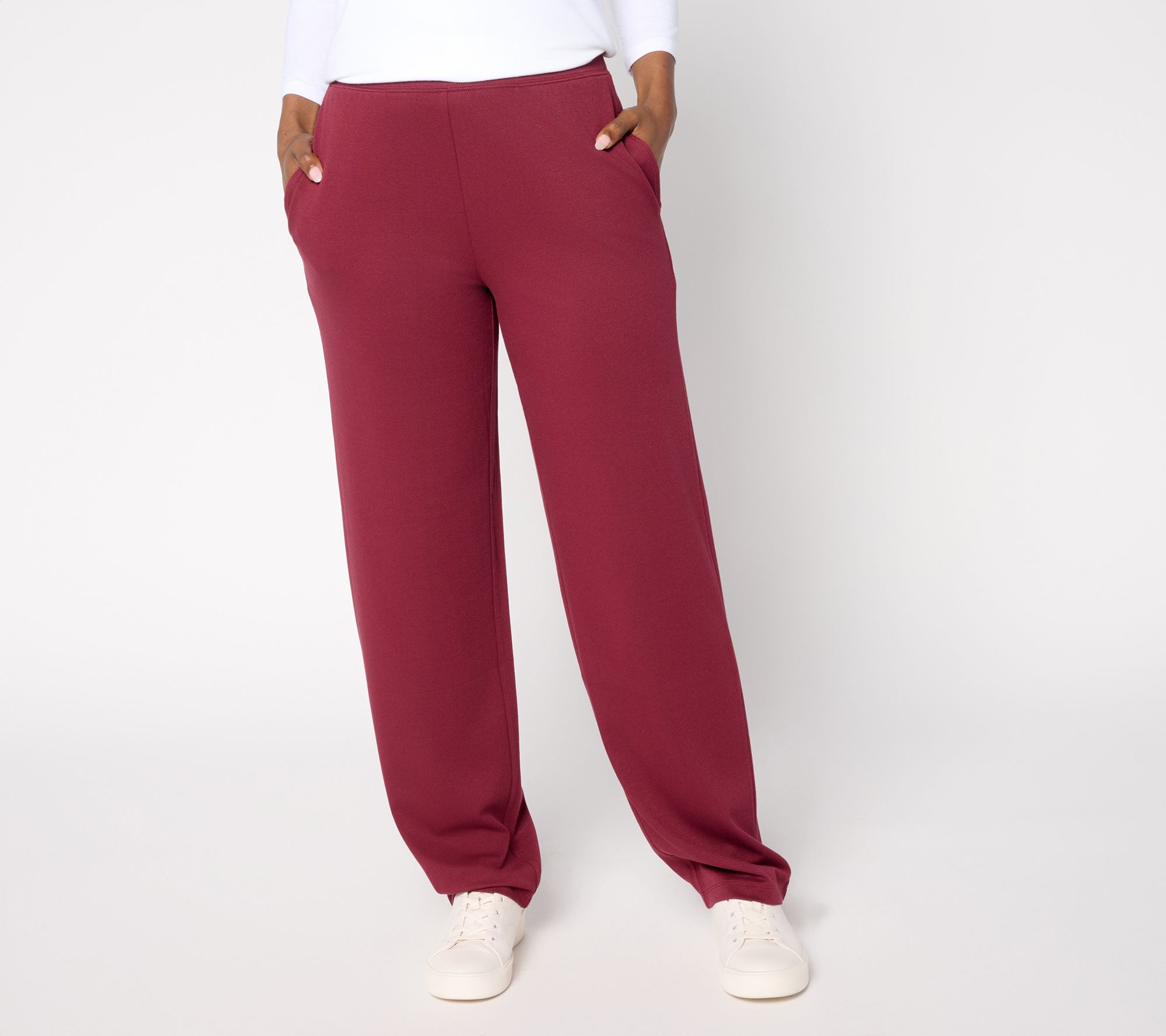 Denim & Co. Tall Knit Twill Straight Leg Pull-On Pant
