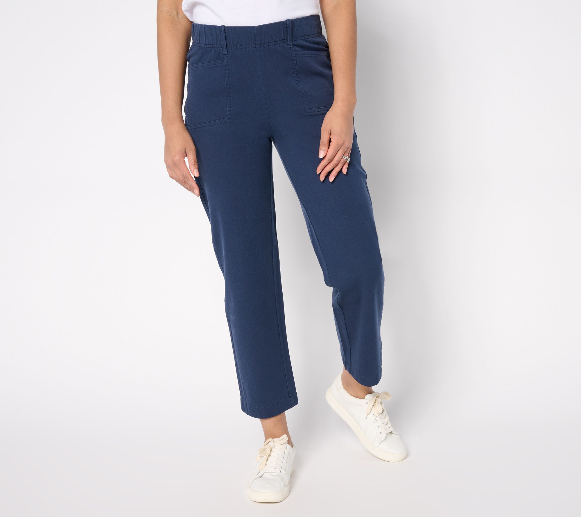 "As Is" AnyBody Tall All-Stretch Twill Straight Leg Ankle Pants