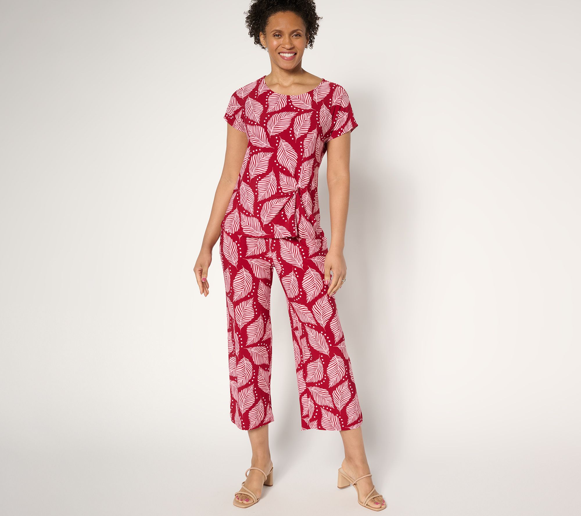 "As Is" Attitudes by Renee Regular Como Jersey Top & Pant Set