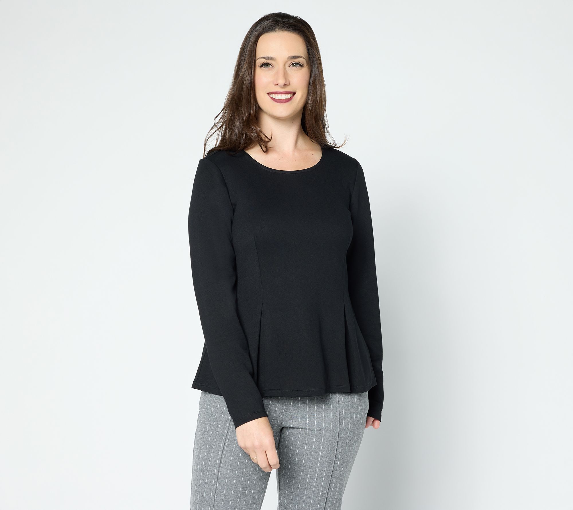 BEAUTIFUL by Lawrence Zarian The Lenny Silky Ponte Fit & Flare Top