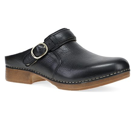 Dansko Millie Black Waxy Milled Leather Clog