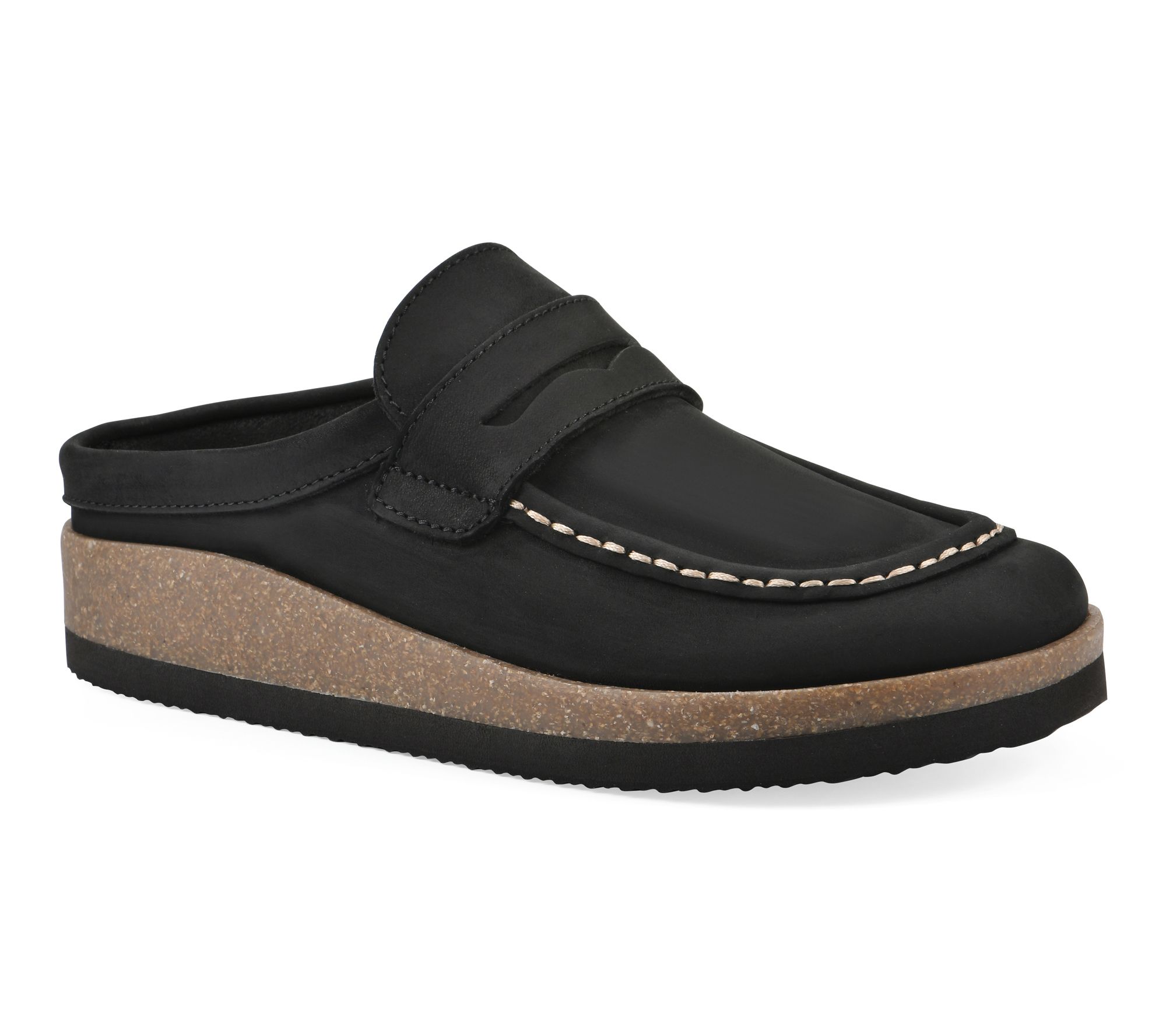 White Mountain Footbeds Leather Clog - Brinlee