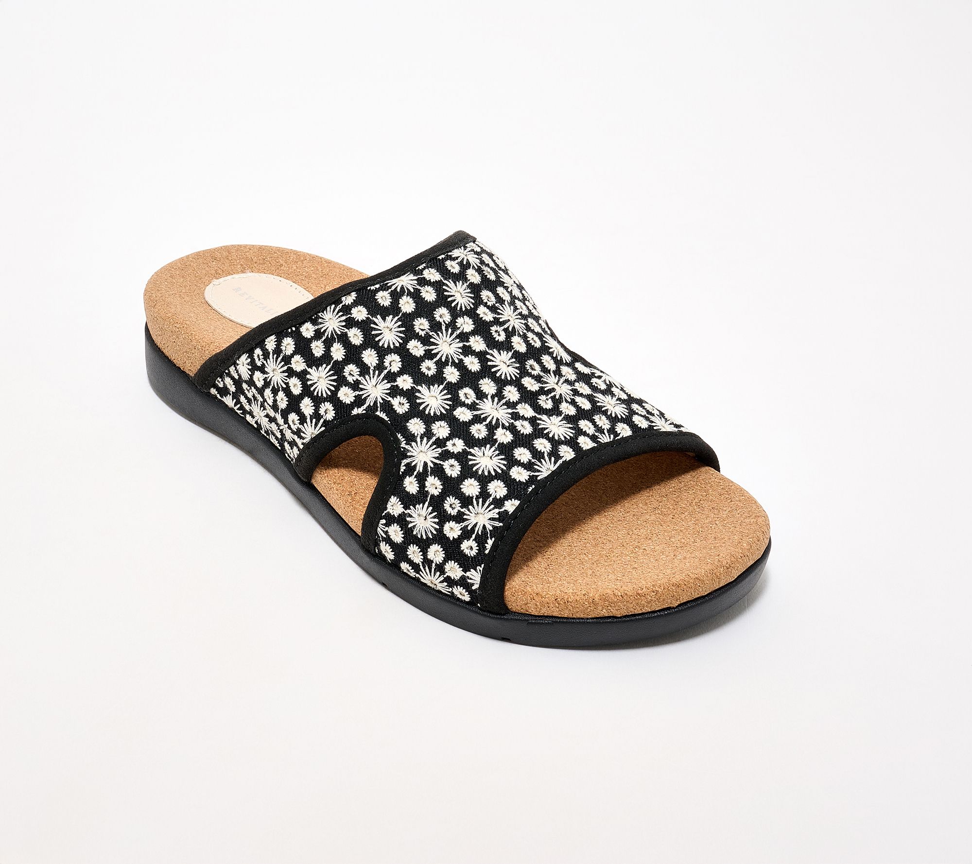 Revitalign Orthotic Washable Eyelet Slide Sandals - Daisy