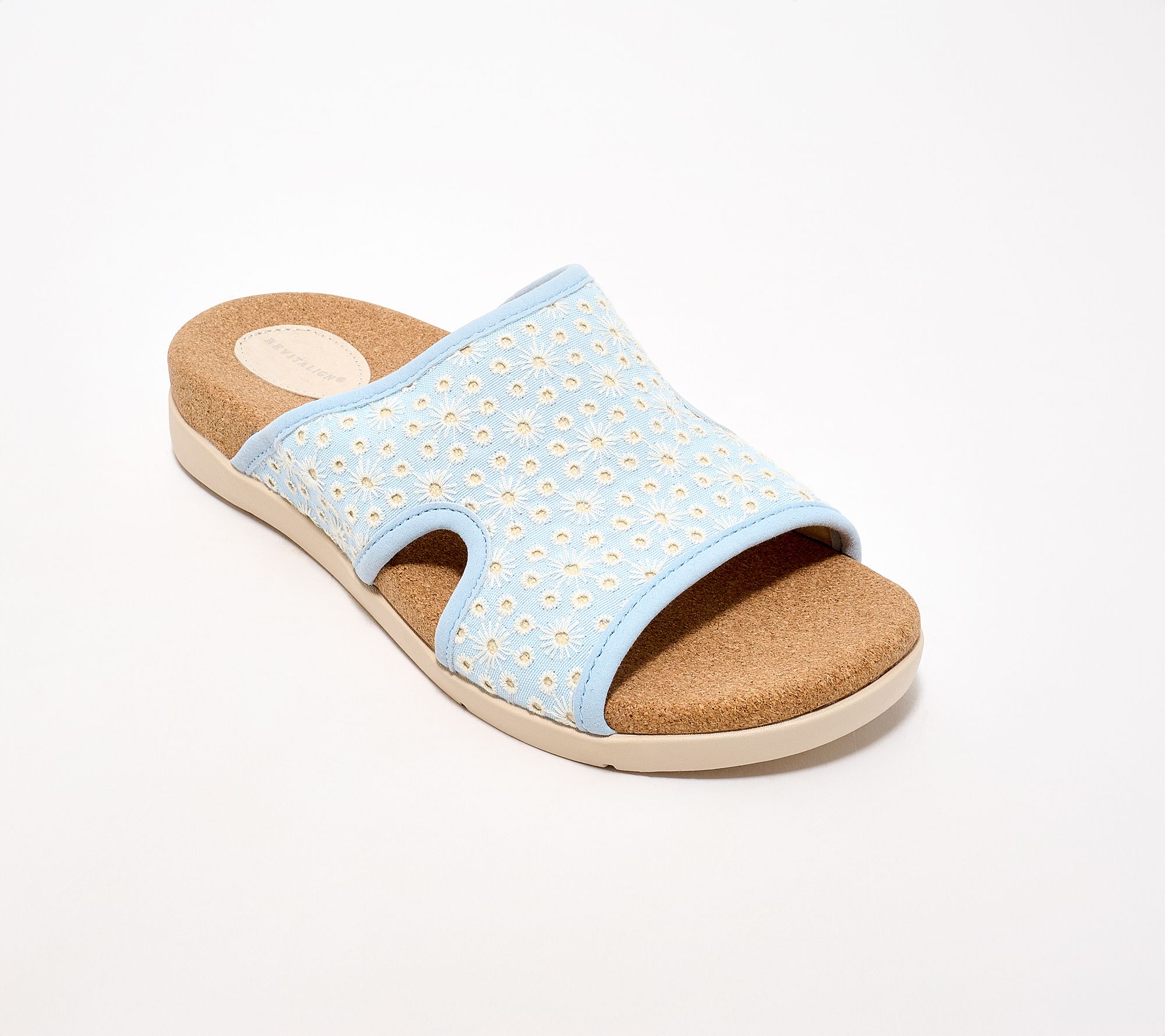 Revitalign Orthotic Washable Eyelet Slide Sandals - Daisy