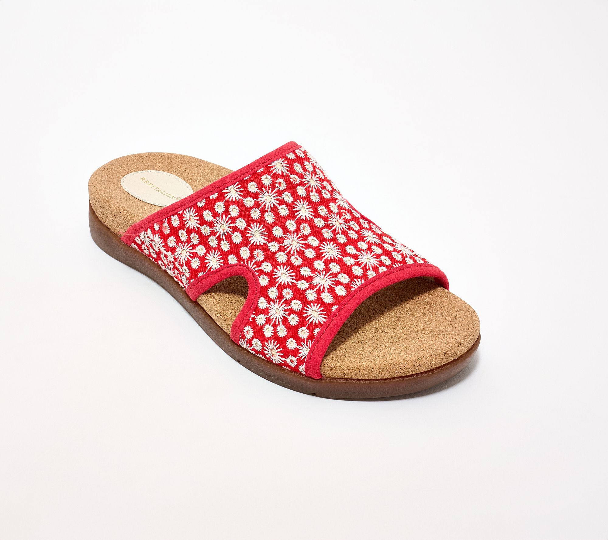 Revitalign Orthotic Washable Eyelet Slide Sandals - Daisy