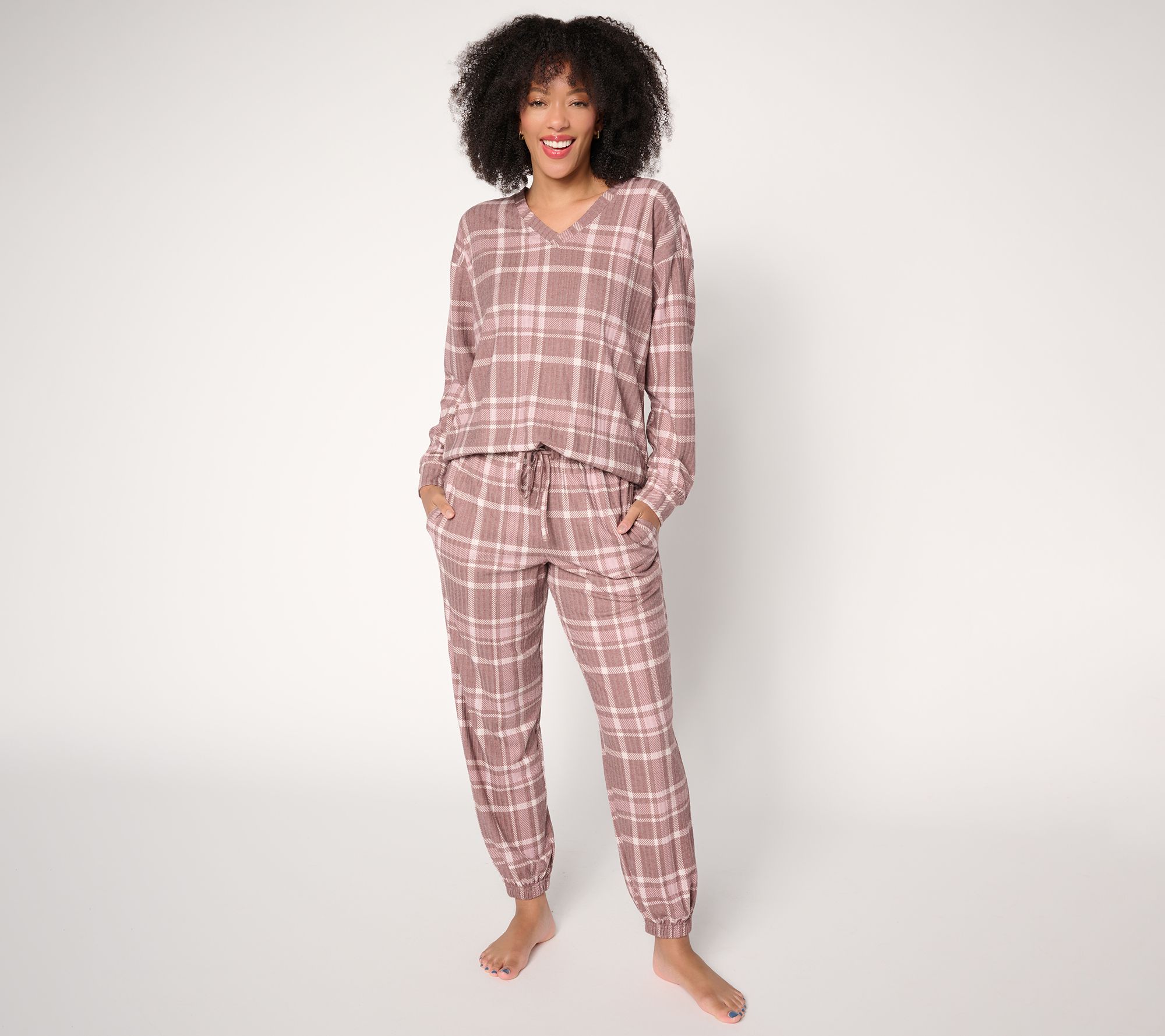 "As Is" Berkshire Homewear Printed Hacci Jogger Lounge