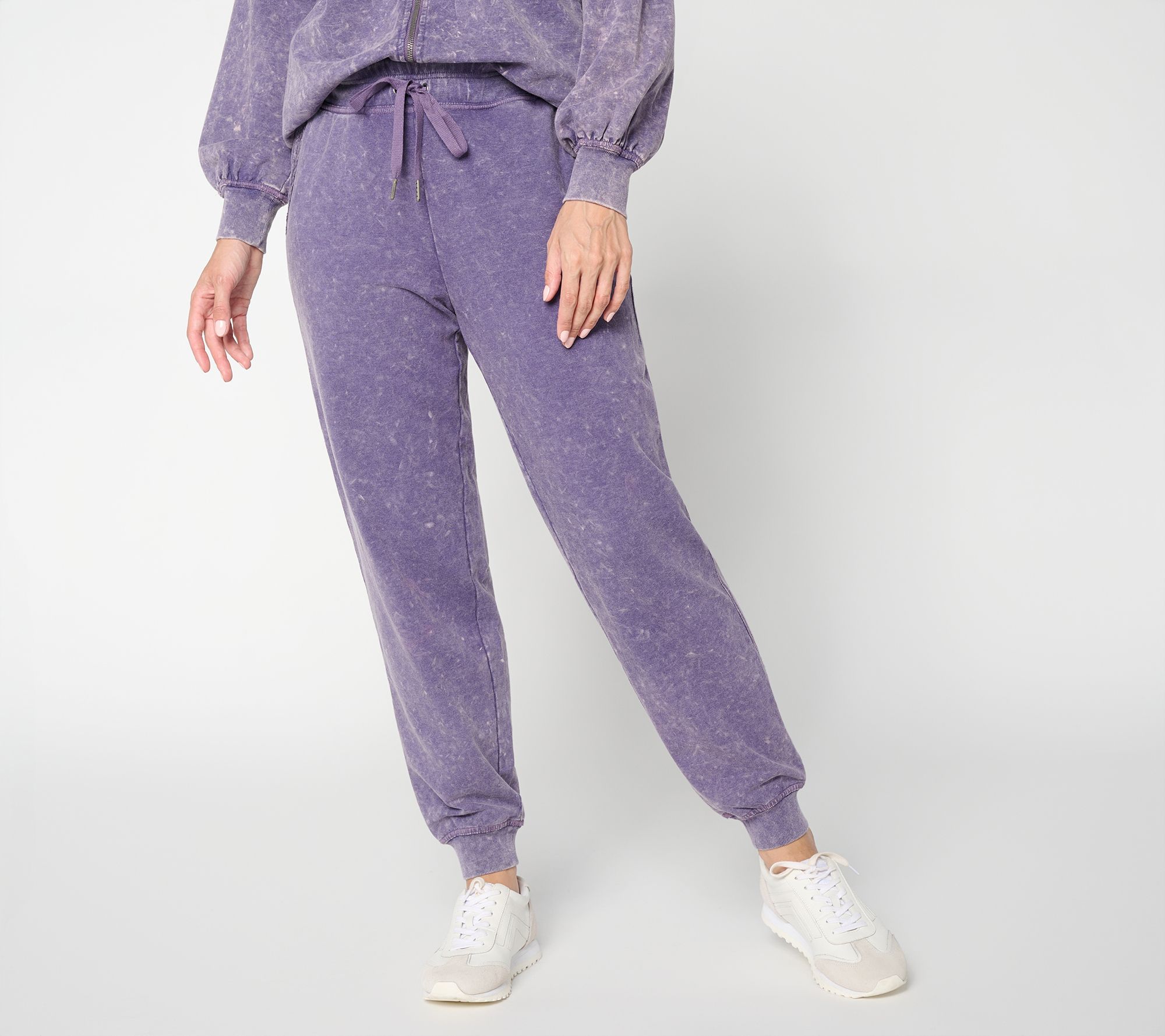 LOGO Lounge by Lori Goldstein Regular Washed Terry Ankle Jogger