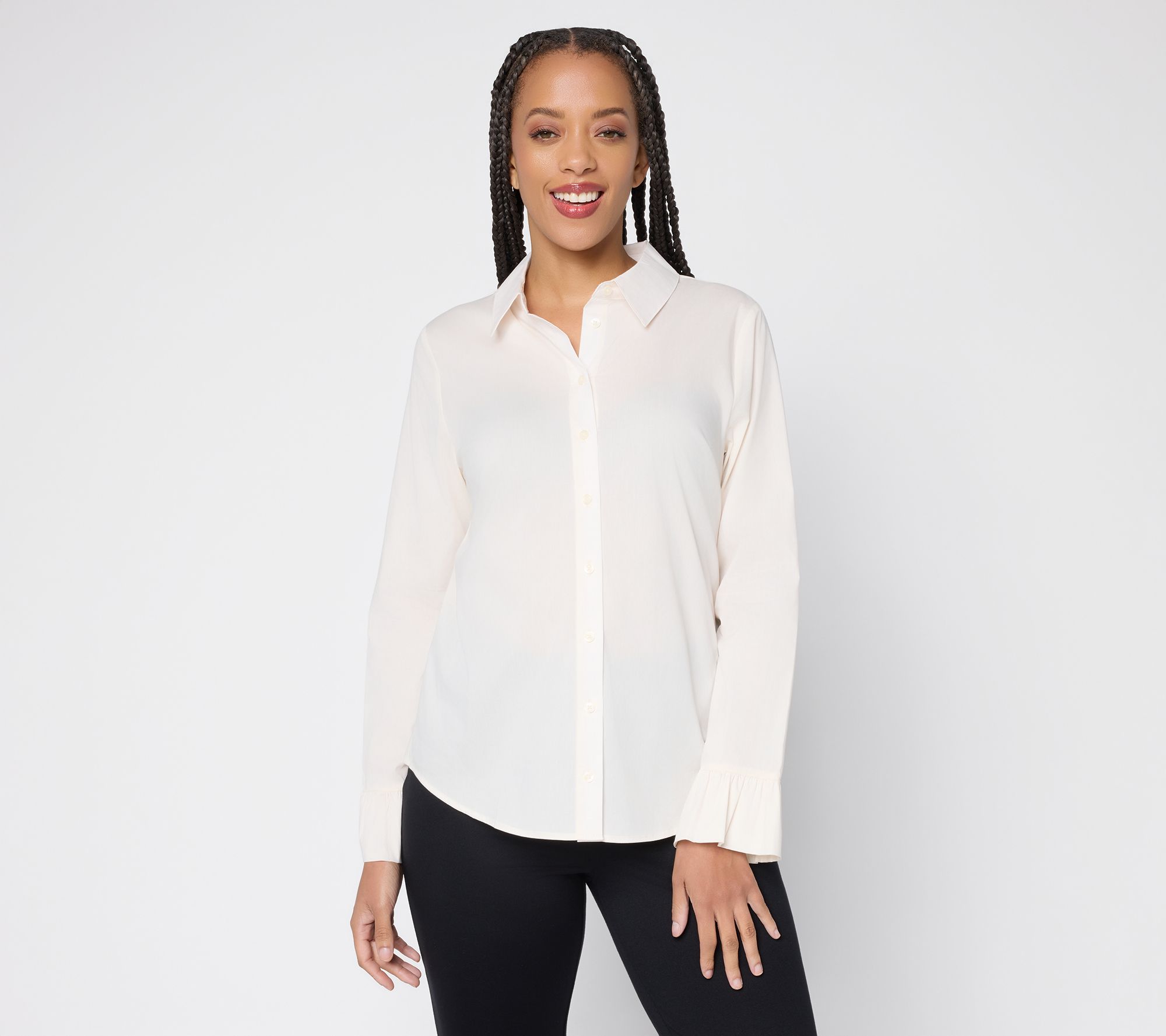 "As Is" BEAUTIFUL by Lawrence Zarian Novelty Button Front Shirt