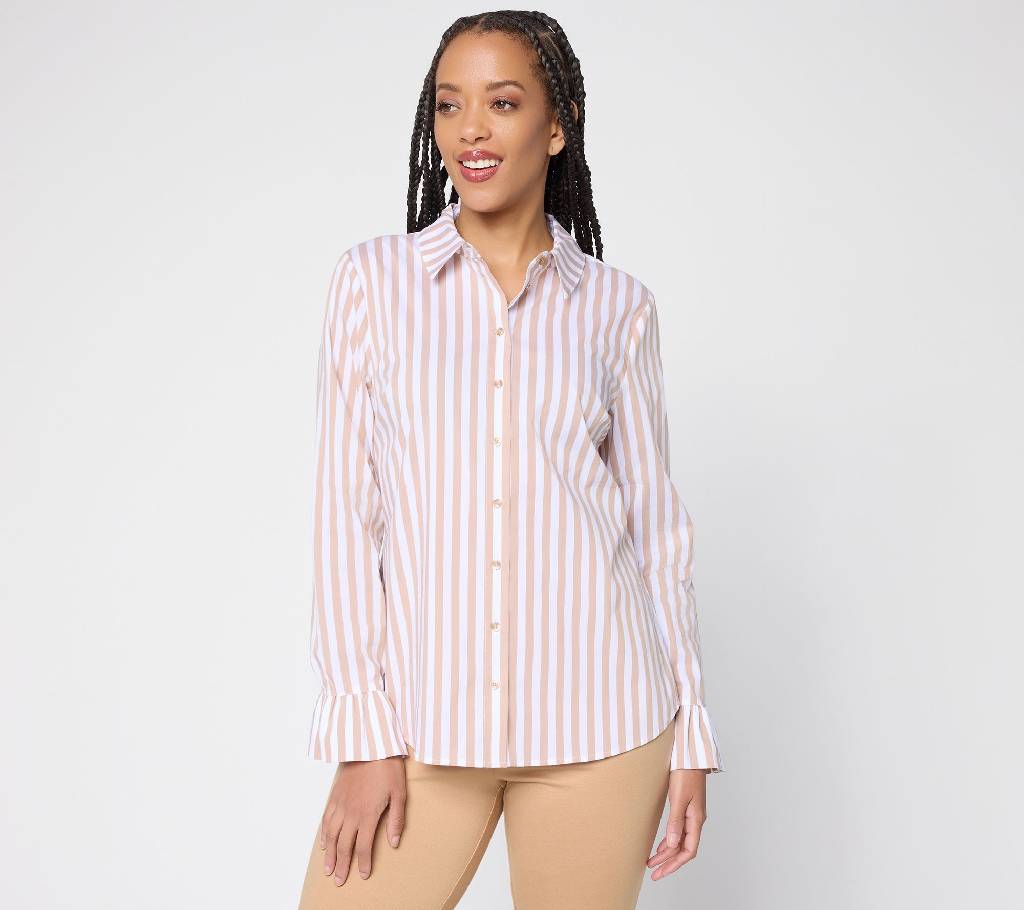 "As Is" BEAUTIFUL by Lawrence Zarian Novelty Button Front Shirt