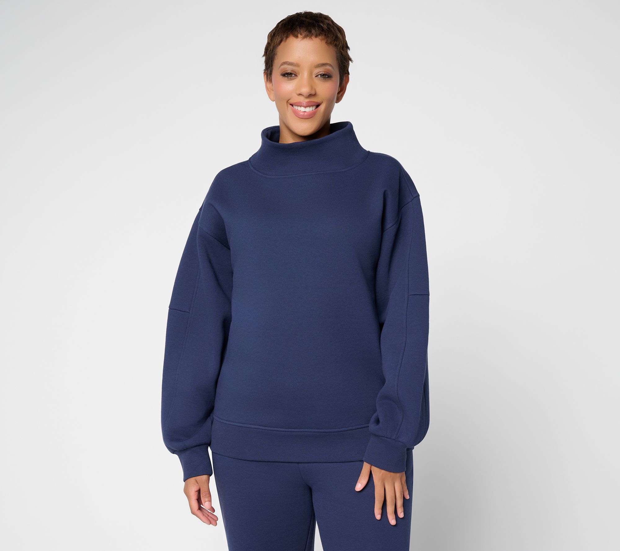 G.I.L.I Favorite Fleece Mock Neck Sweatshirt