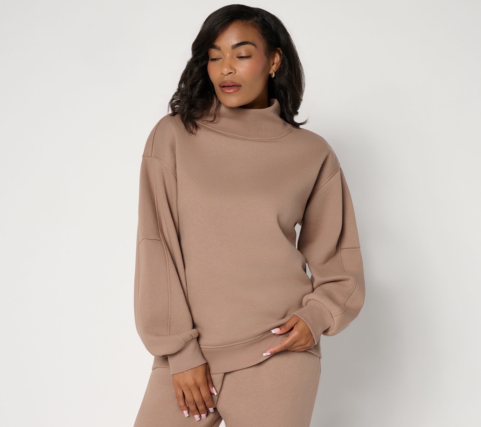 G.I.L.I Favorite Fleece Mock Neck Sweatshirt