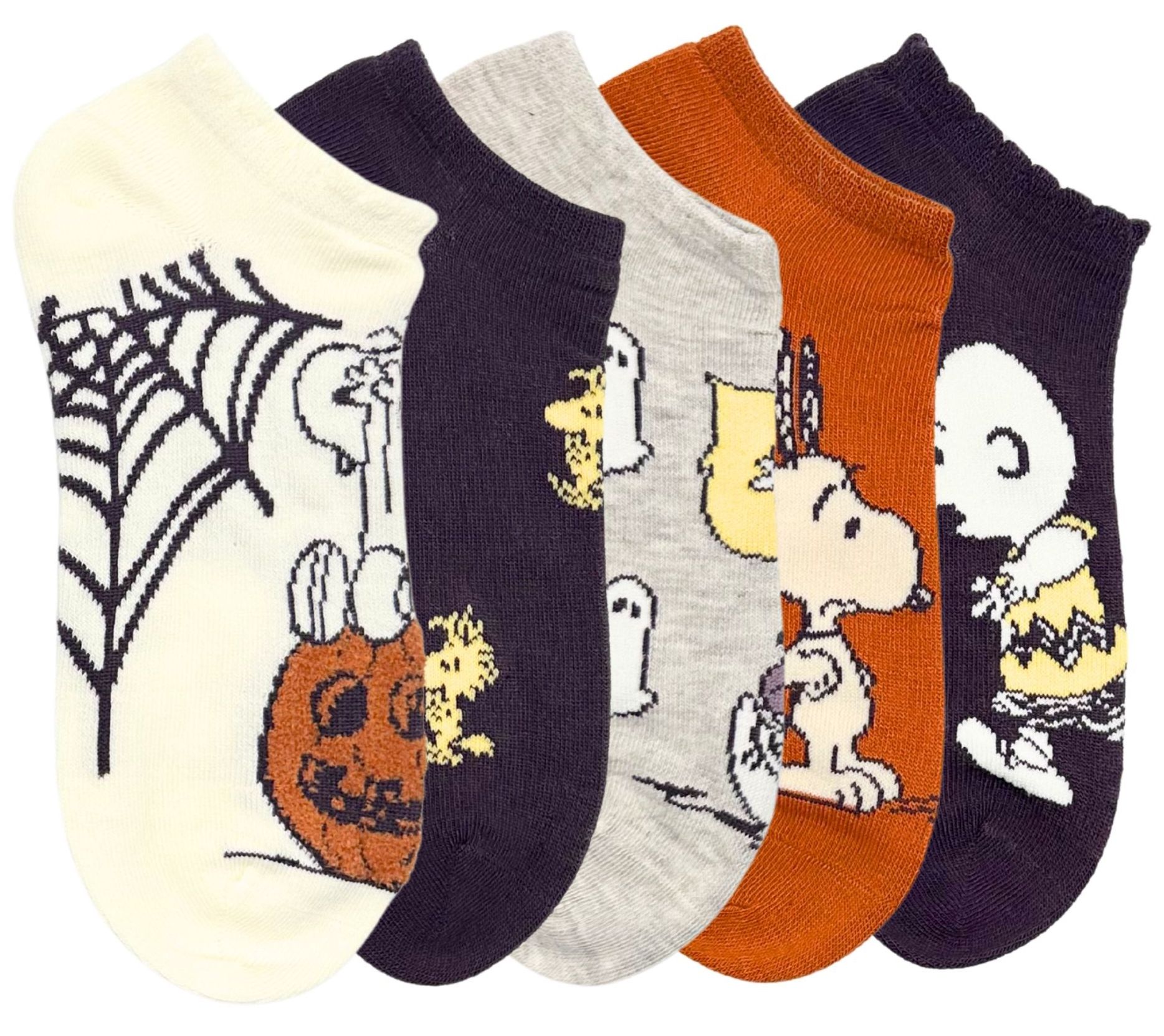 Ladies Harvest Characters 5 Pack No Show Socks