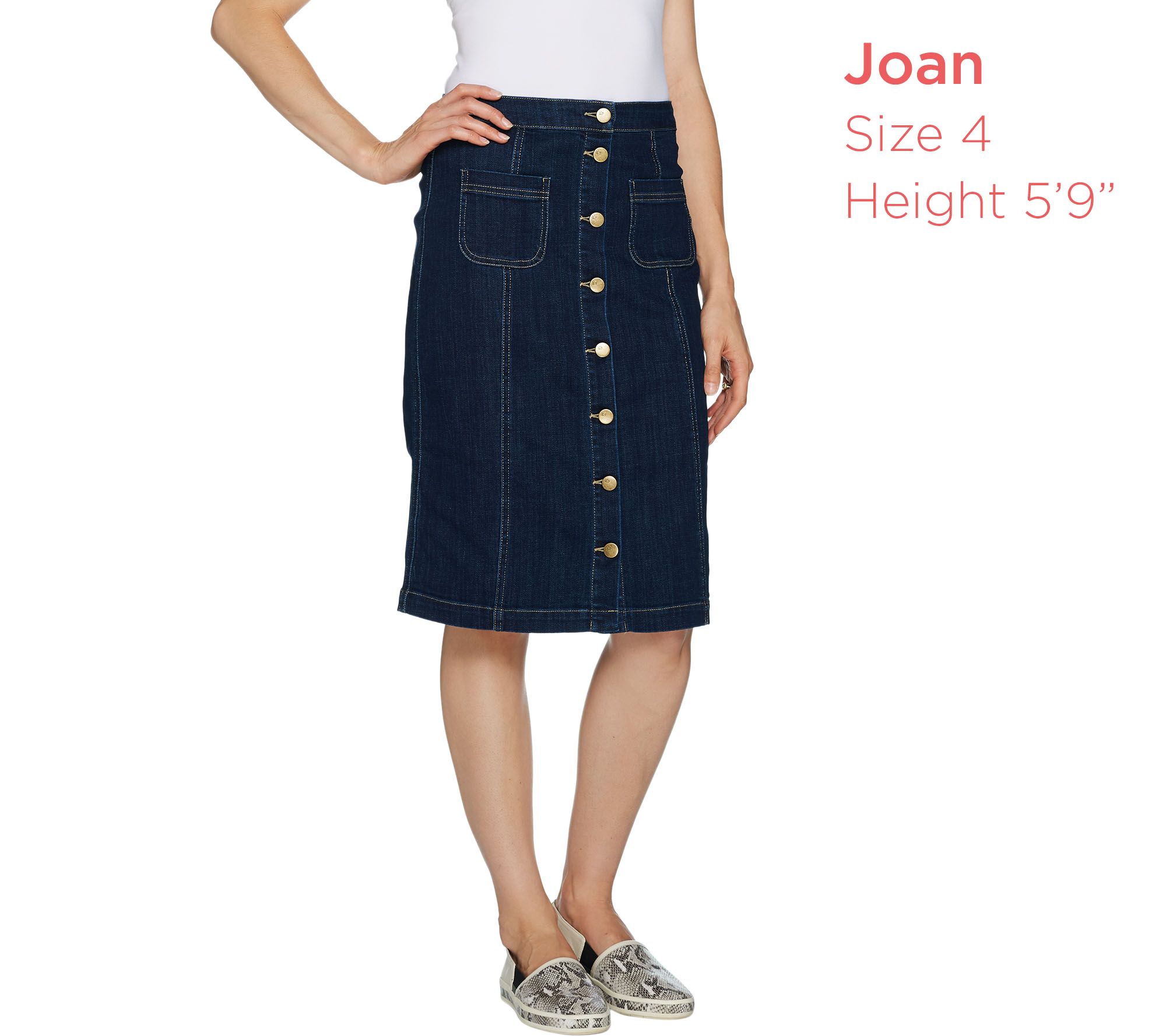 Blue denim skirt qvc hotsell