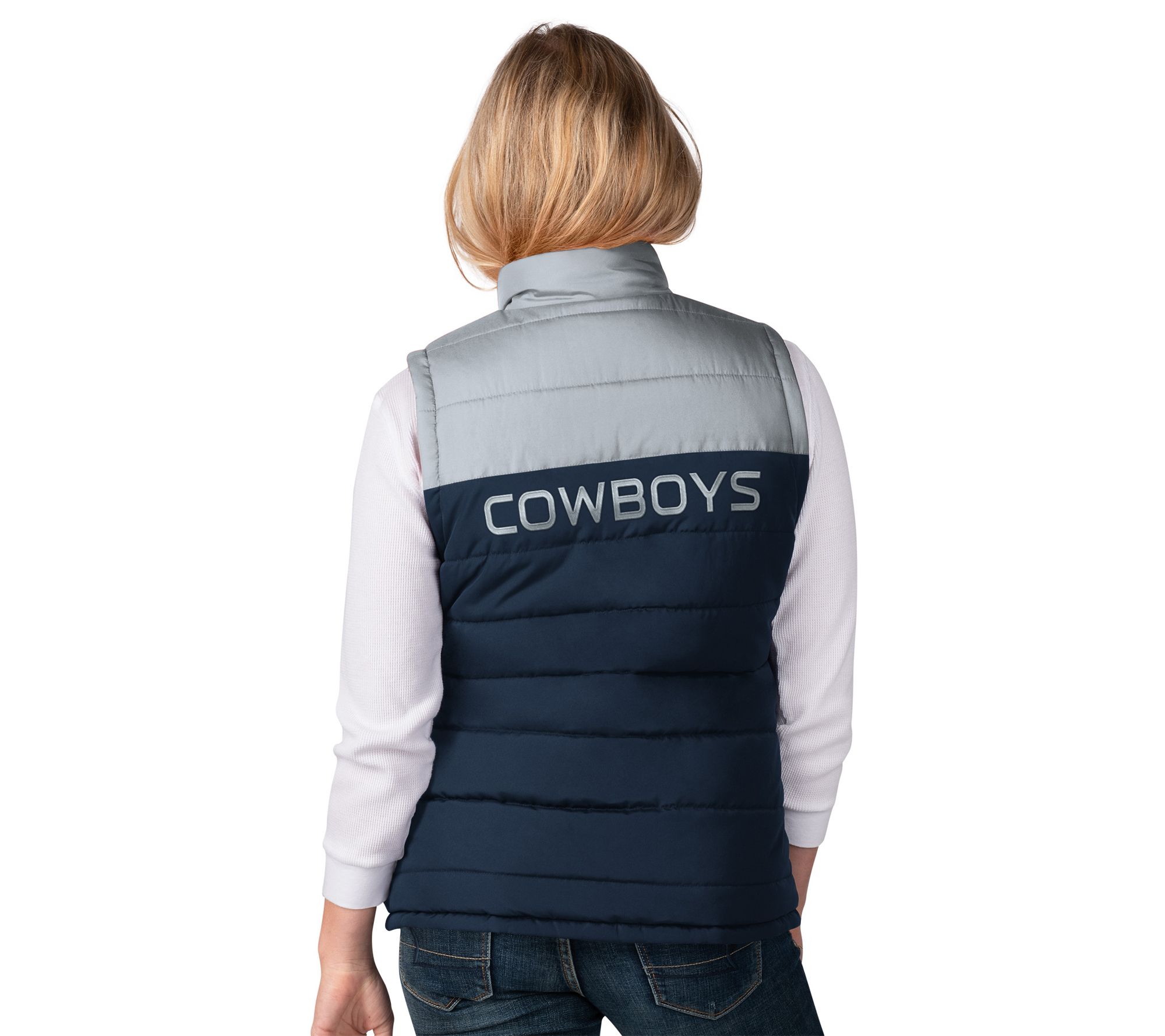 NFL Dallas Women's Micro Mink Reversible Vest