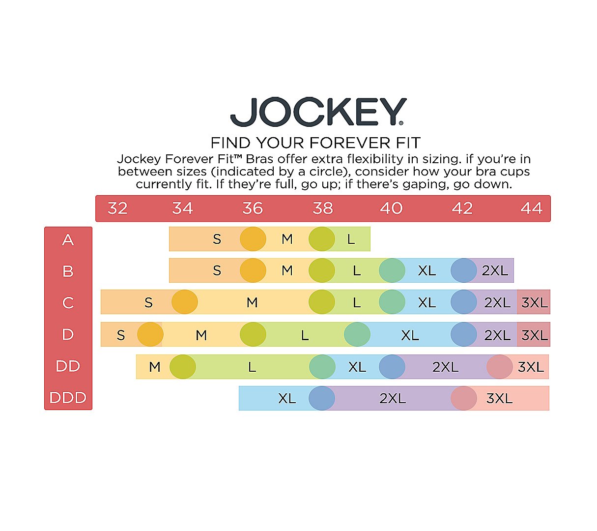 Jockey Bra Size Chart | lupon.gov.ph